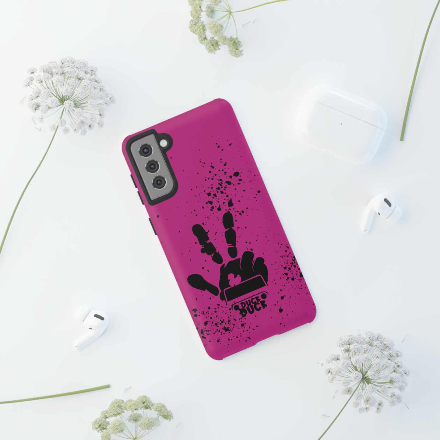 Duck Duck Hot Pink Protective Phone Case for IPhone, Samsung and Google Phone