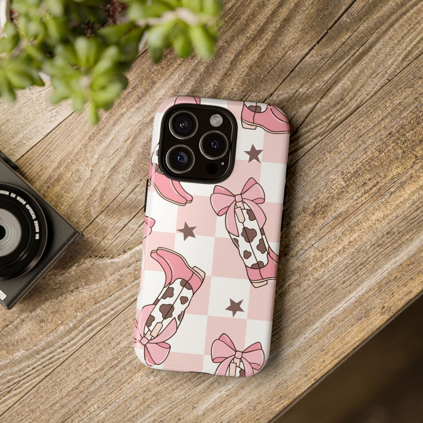 Cowboy Boots and Bows Protective Phone Case