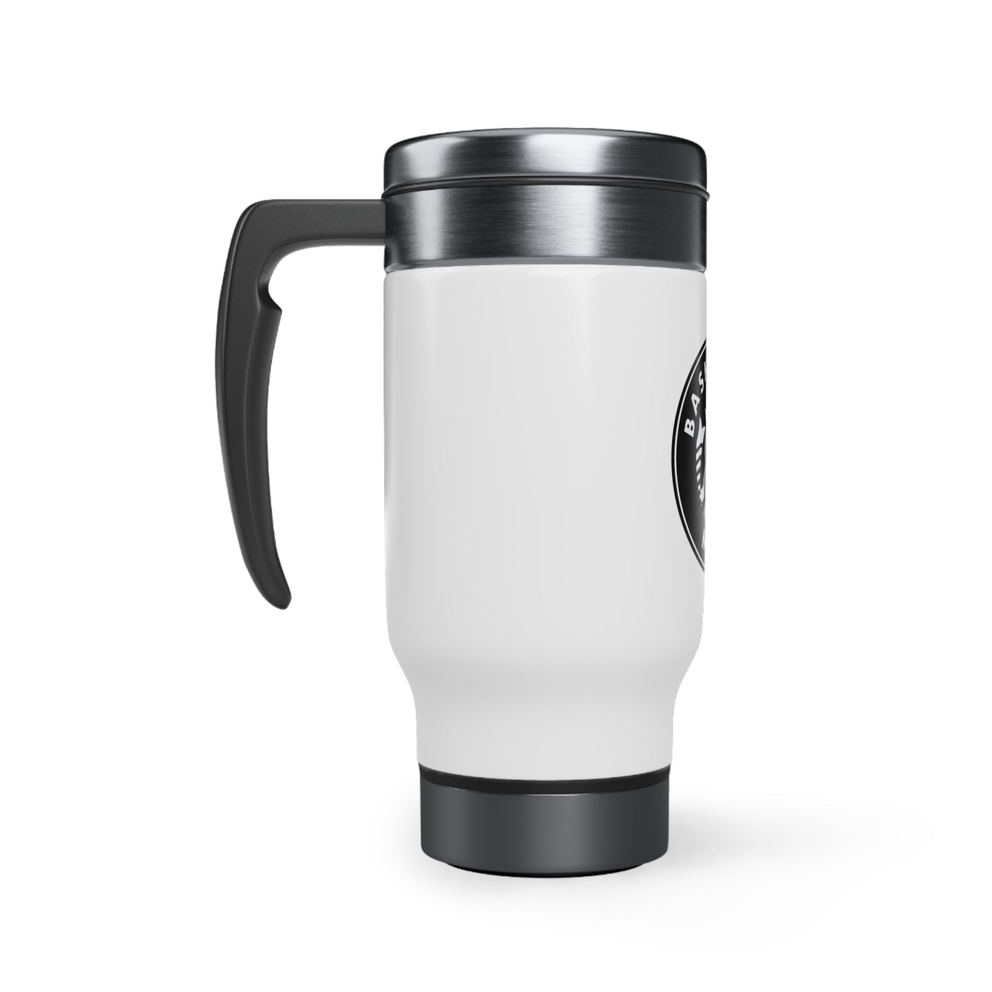 Basketball Mom Travel Mug with Handle, 14oz