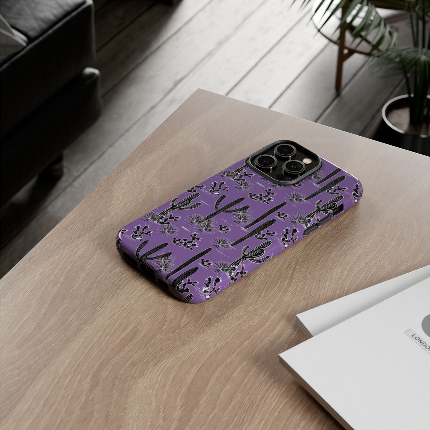 Purple Cactus Love Phone Case