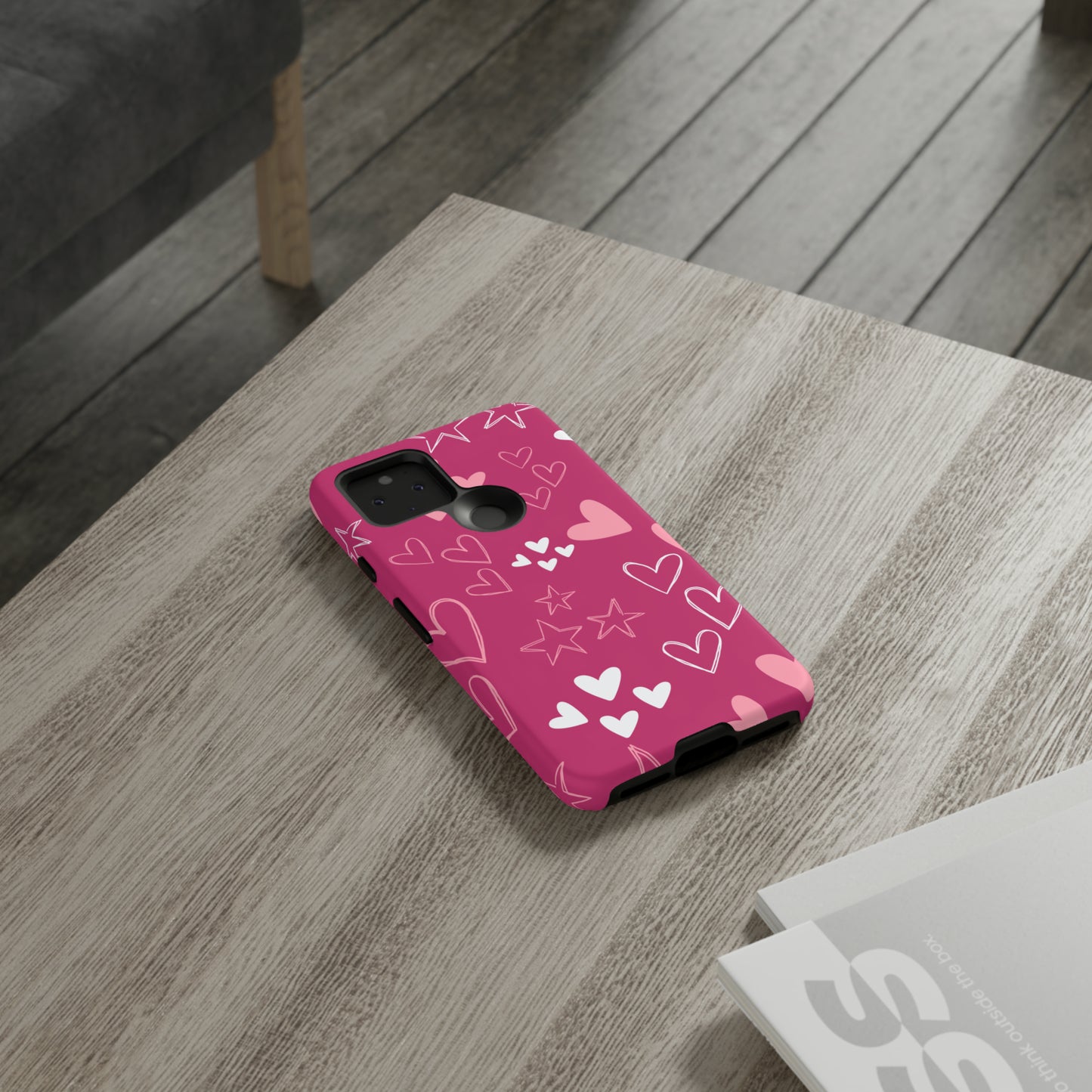 Heart and Stars Protective Case for Google, IPhone and Samsung phones