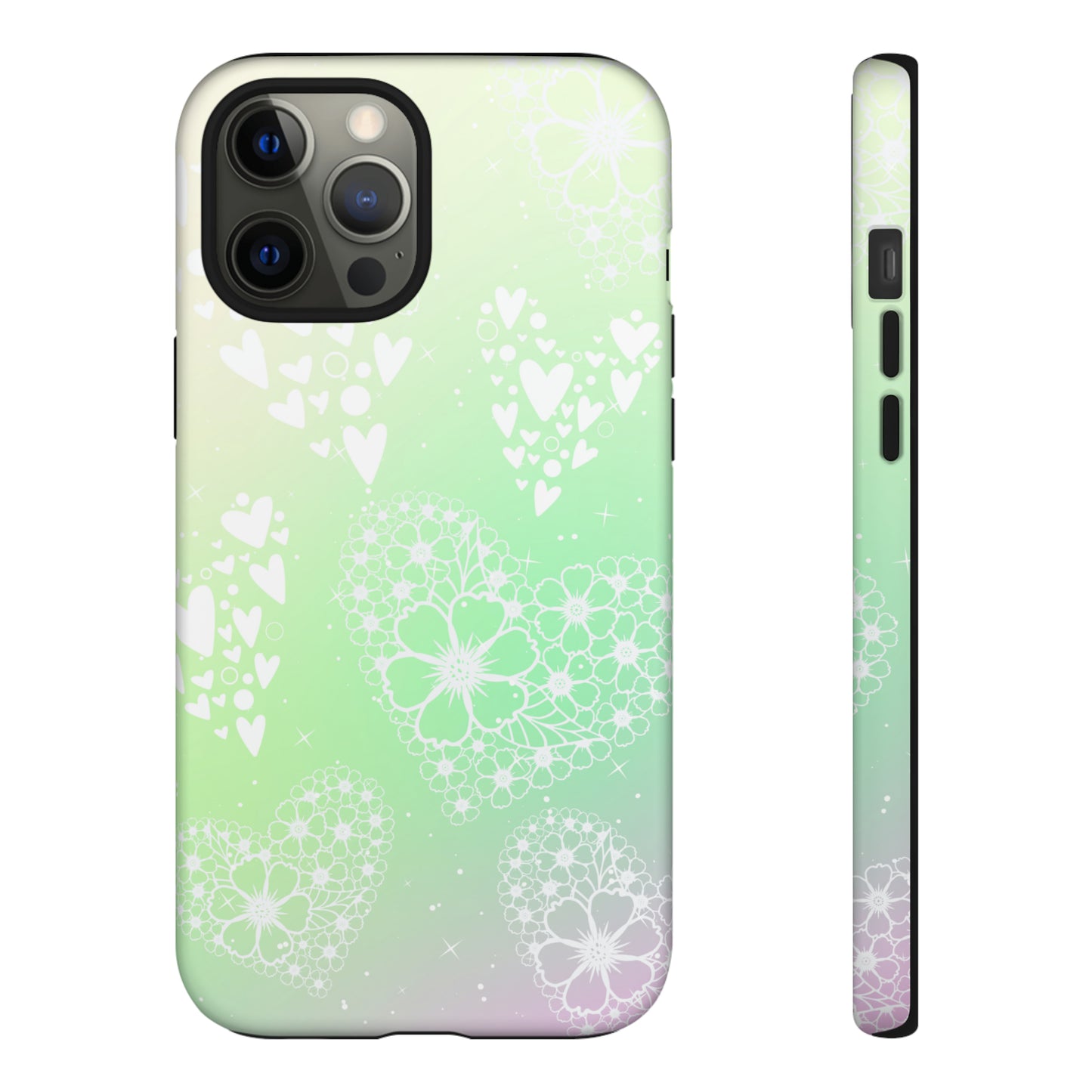 Pastel Heart Ombre Protective Case for Iphone, Google and Samsung