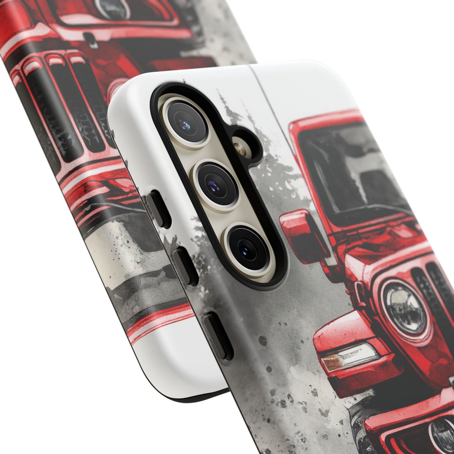 Off Road Love Red Wrangler Protective Phone Case for Iphone, Samsung and Google Phones