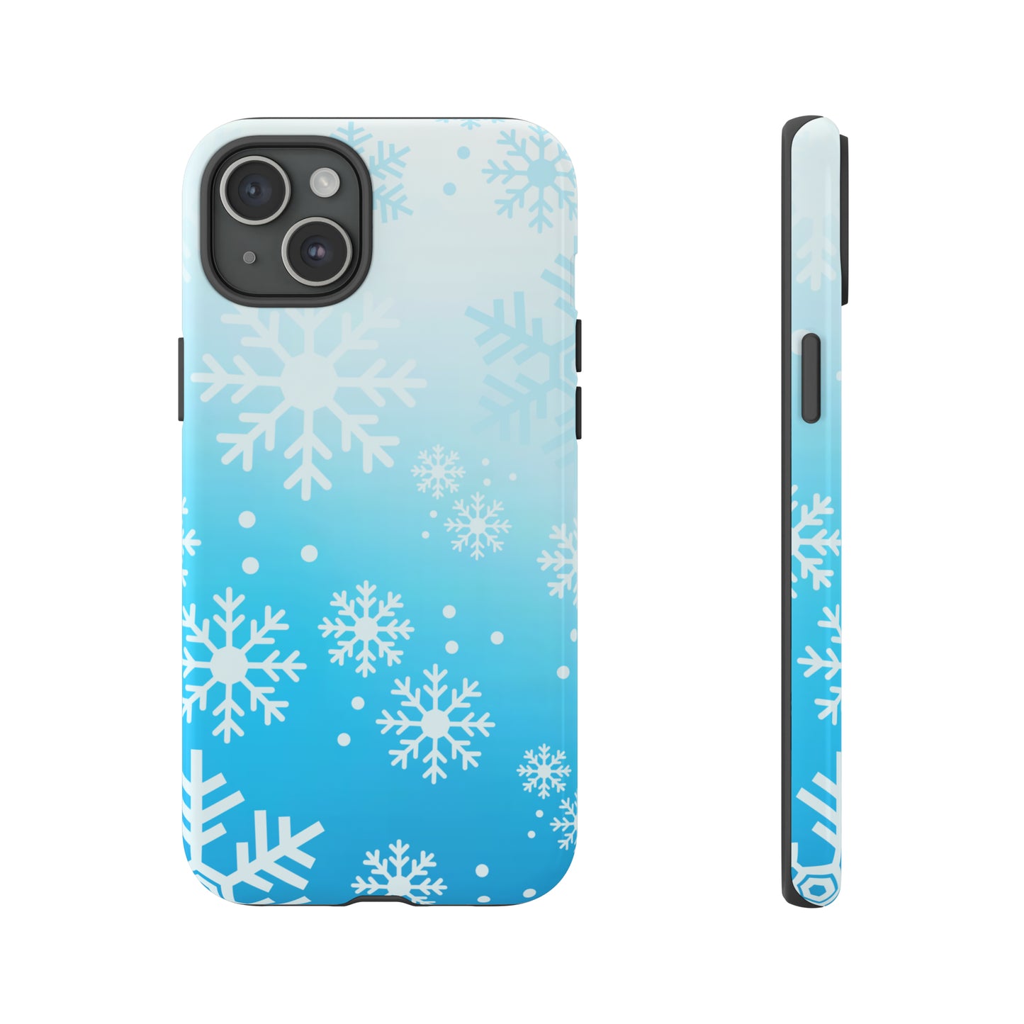 Winter, frozen, snowflake ombré protective phone case for Google, Samsung and IPhone