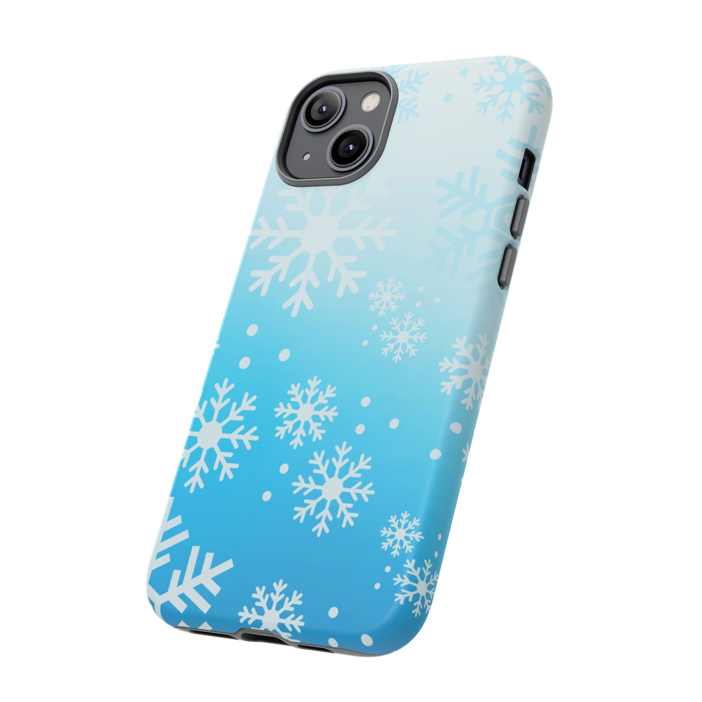 Winter, frozen, snowflake ombré protective phone case for Google, Samsung and IPhone