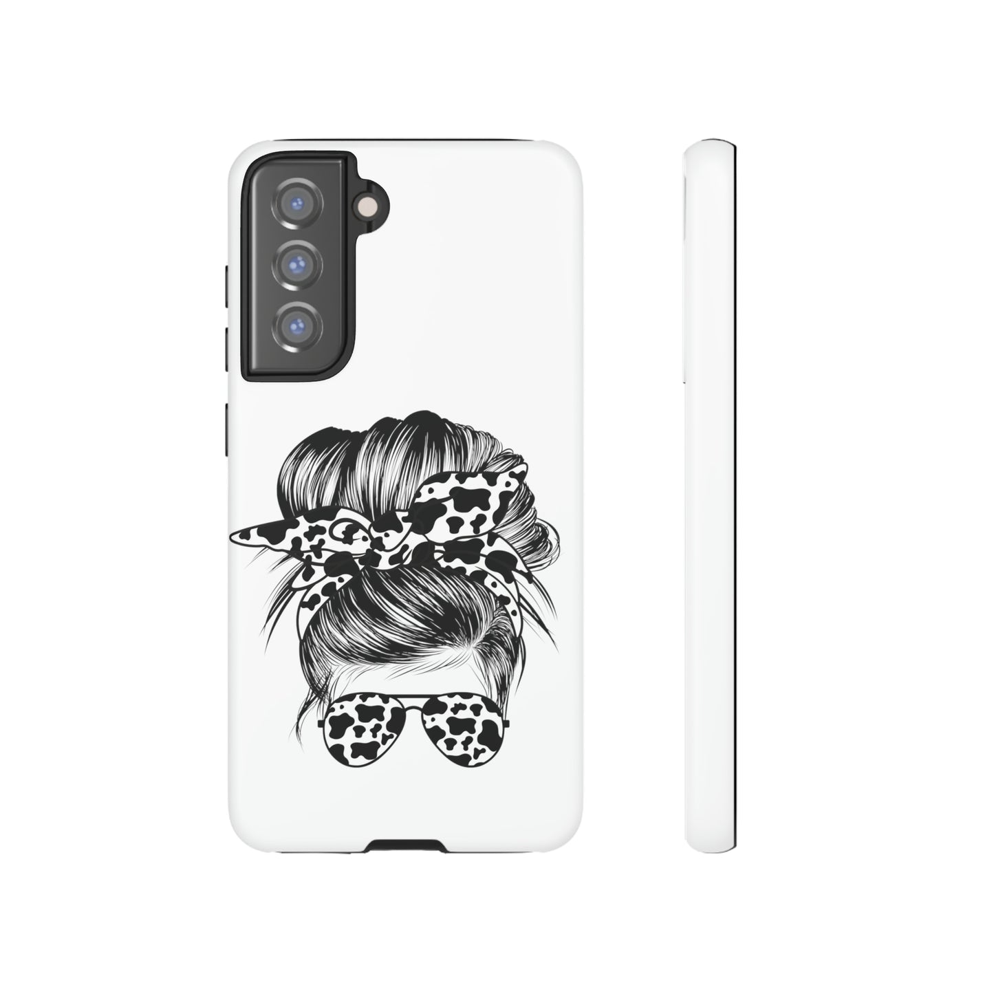 Cow Print Woman Mom Wife Protective Phone Case for Iphone, Samsung and Google Phones