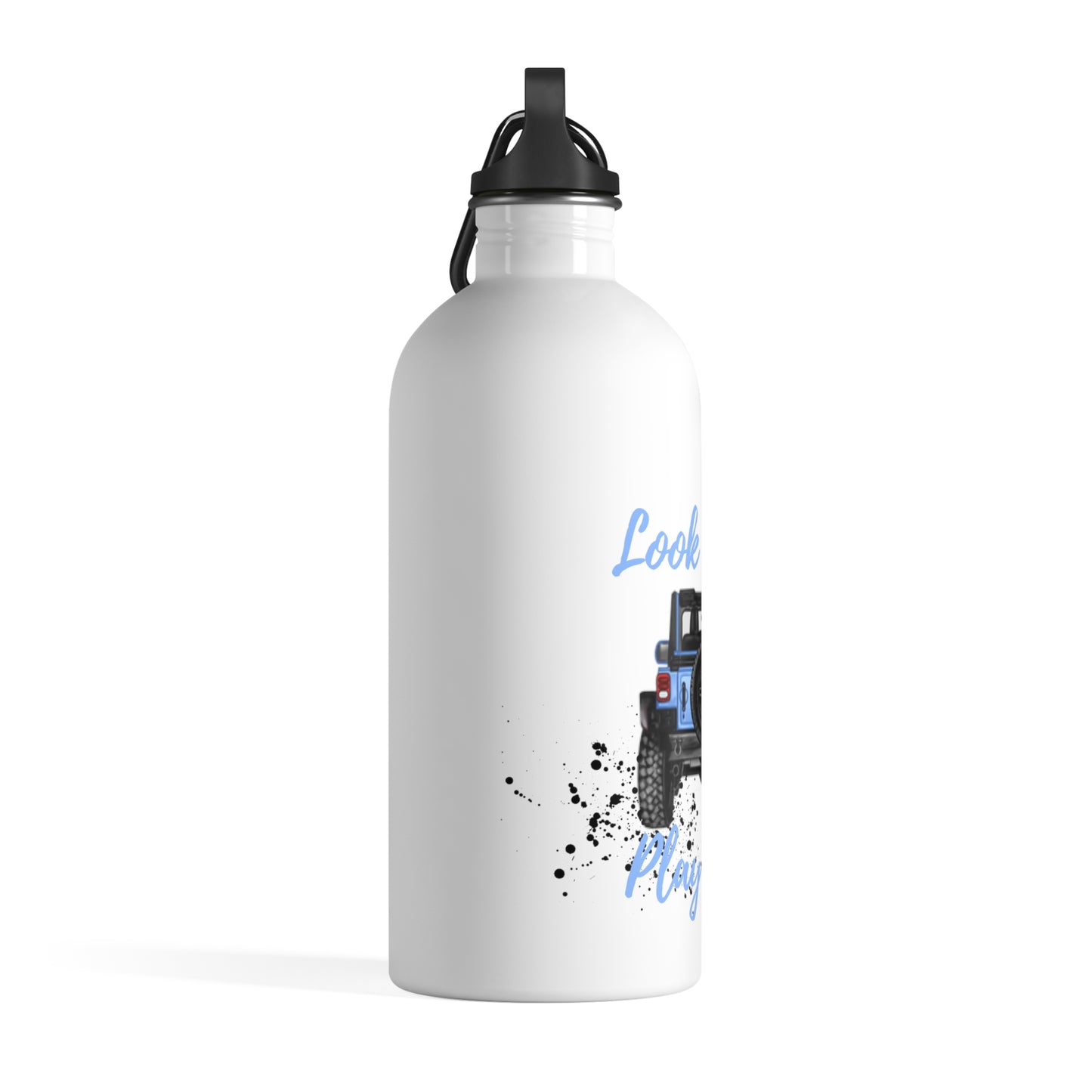 Look Pretty Play Dirty Blue Stainless Steel Water Bottle