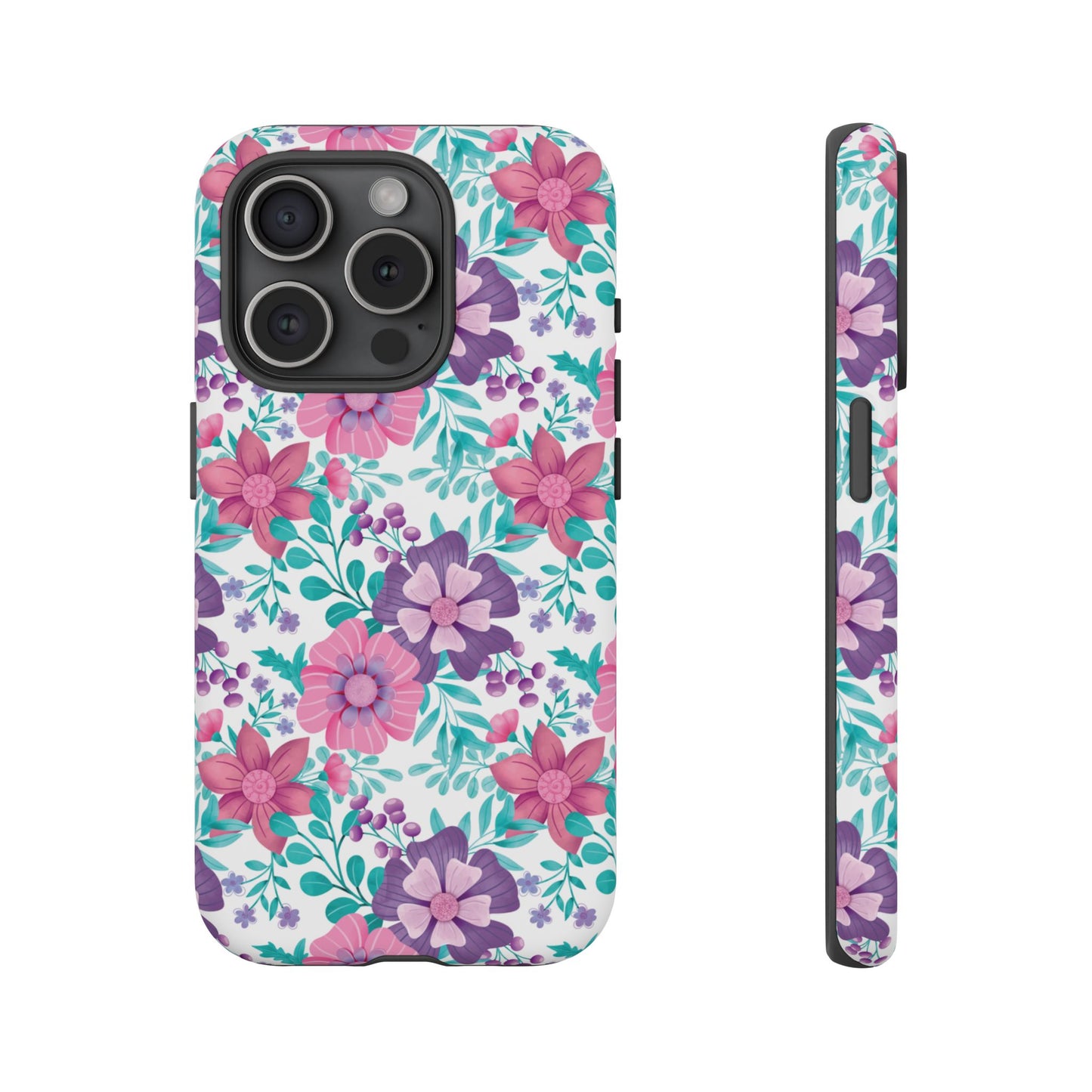 Pastel Flowers Protective Phone Case