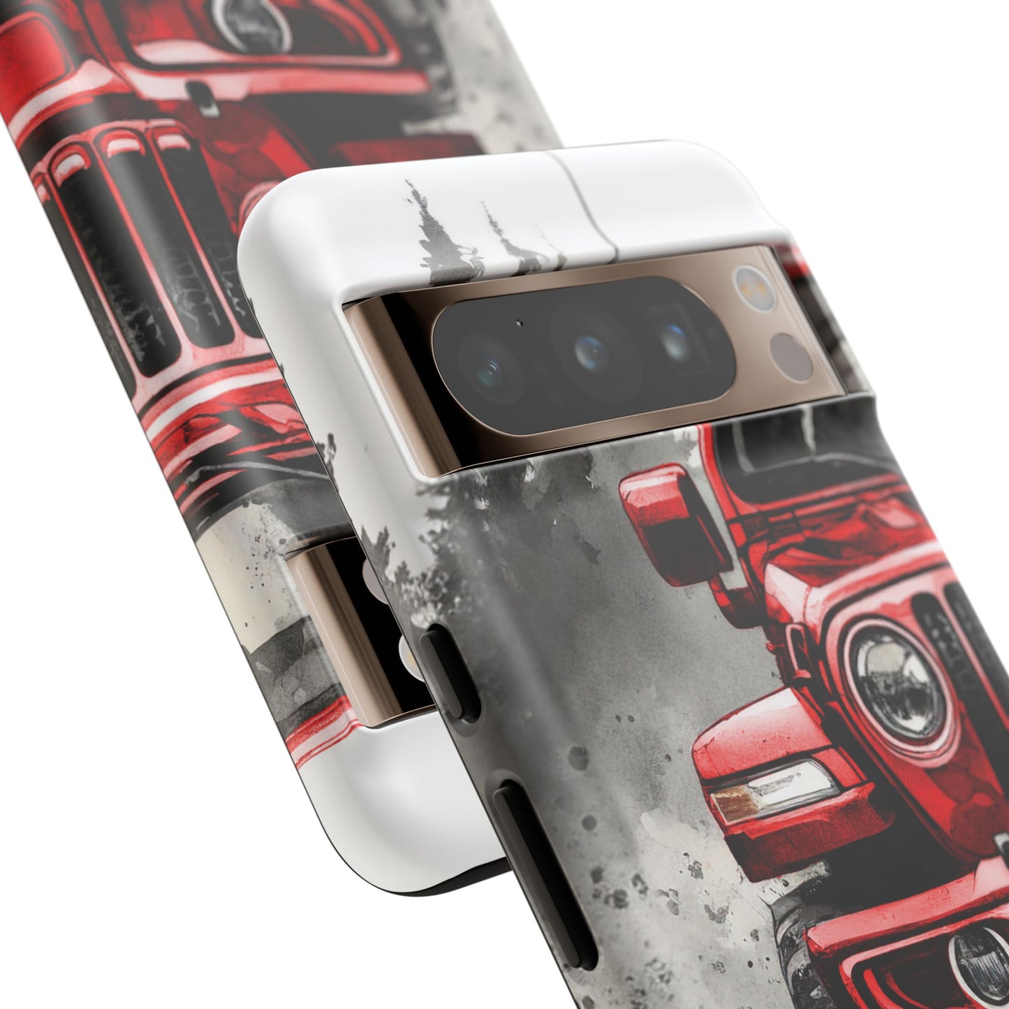 Off Road Love Red Wrangler Protective Phone Case for Iphone, Samsung and Google Phones