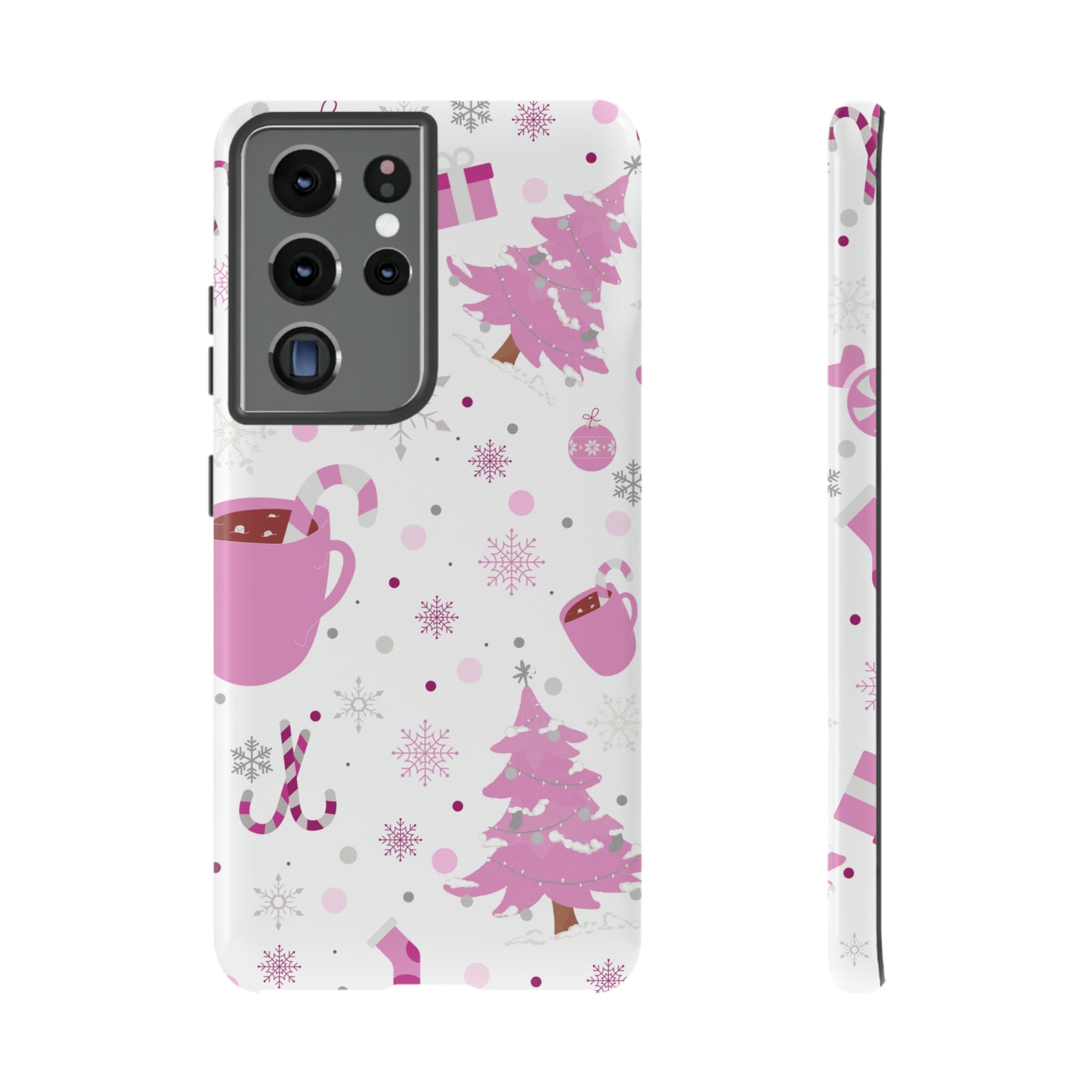 Pink Christmas Protective Case for Iphone, Samsung and