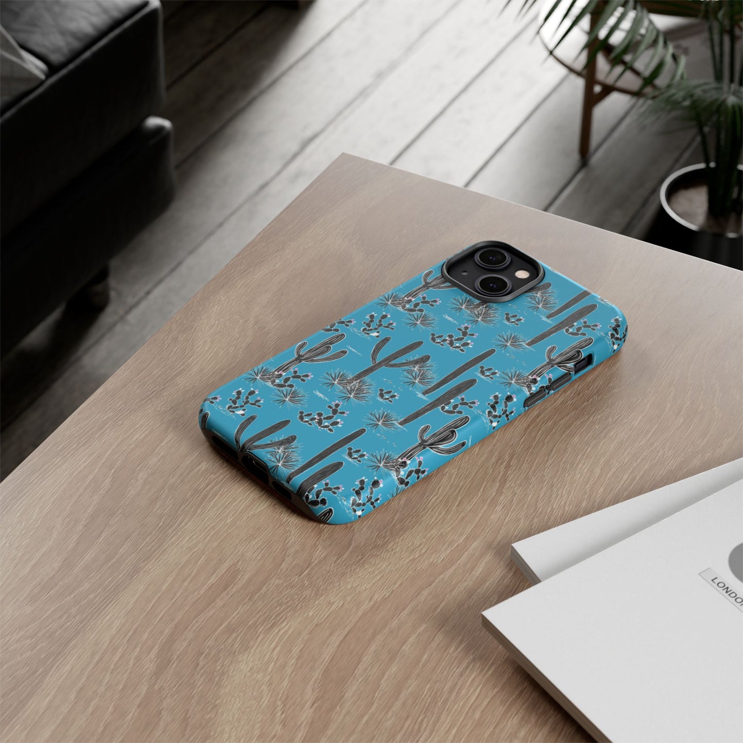 Turquoise Cactus Love Phone Case