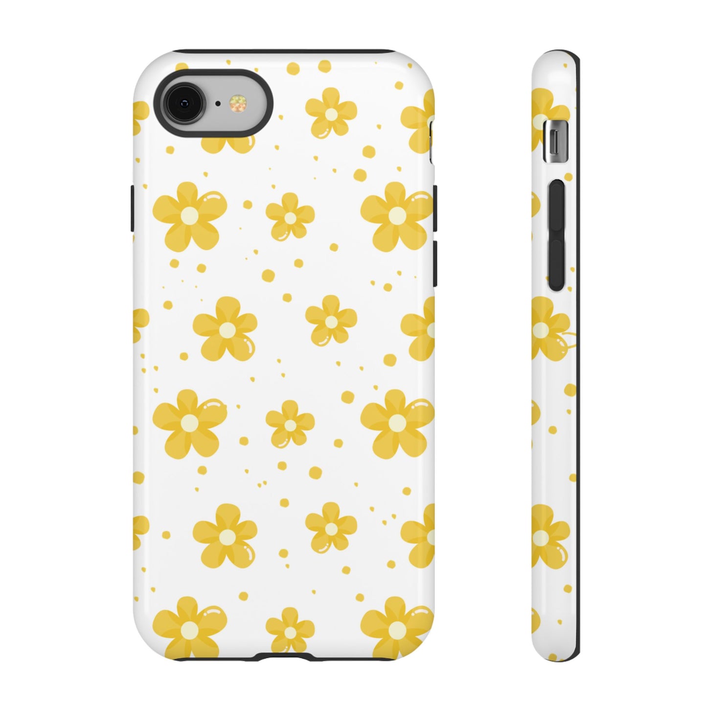 Yellow Flowers Protective Phone Case for Google, Apple and Samsung Phones