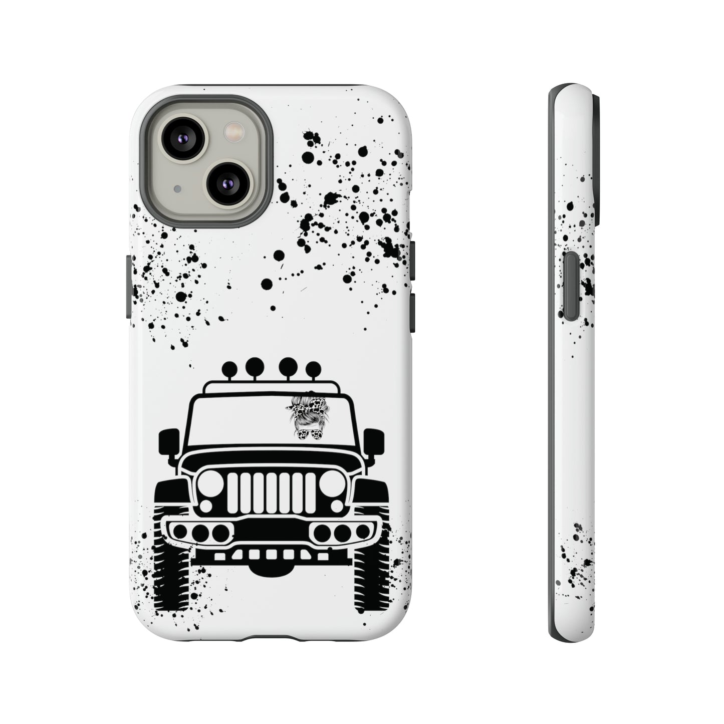 Off Road Girl Cow Print Shades Protective Phone Case for Iphone, Samsung and Google Phones