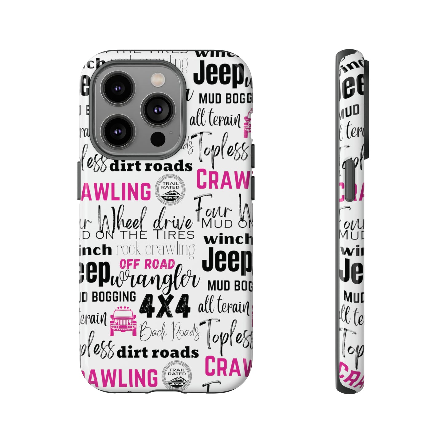 Off Road Subway Art Splash of Pink Protective Phone Case for Iphone, Samsung and Google Phones