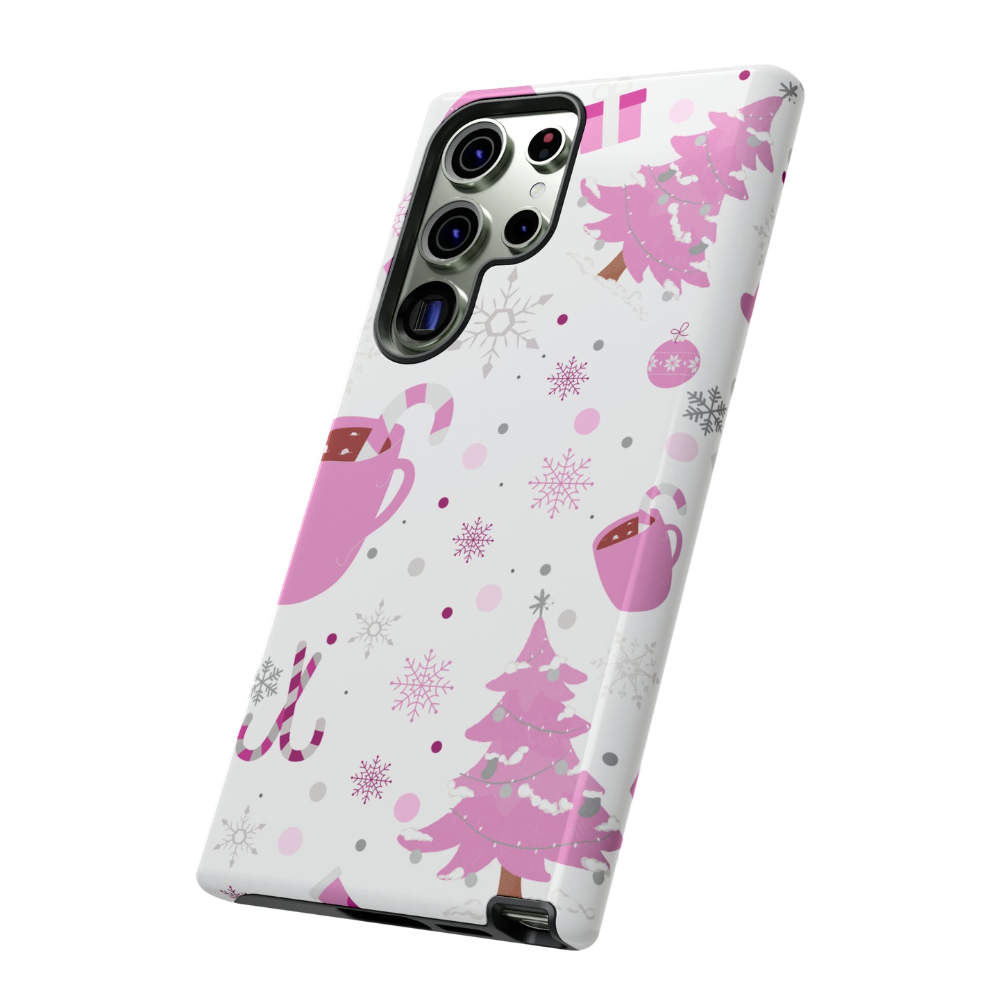 Pink Christmas Protective Case for Iphone, Samsung and