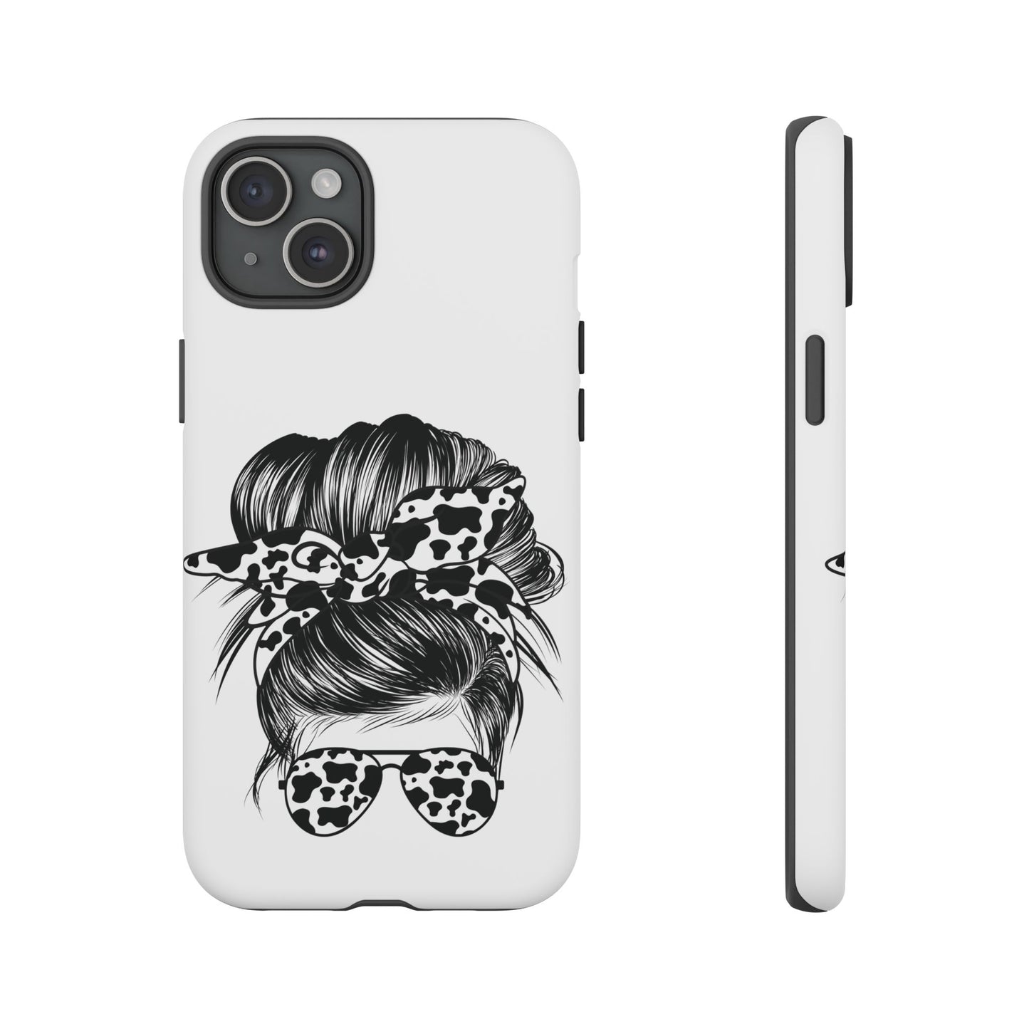 Cow Print Woman Mom Wife Protective Phone Case for Iphone, Samsung and Google Phones