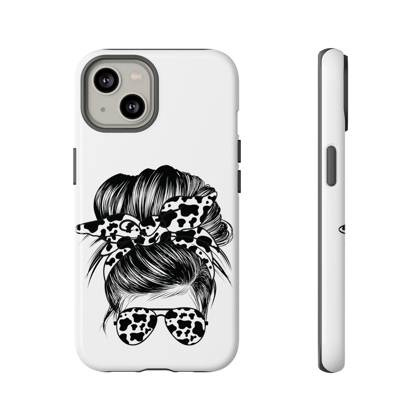 Cow Print Woman Mom Wife Protective Phone Case for Iphone, Samsung and Google Phones