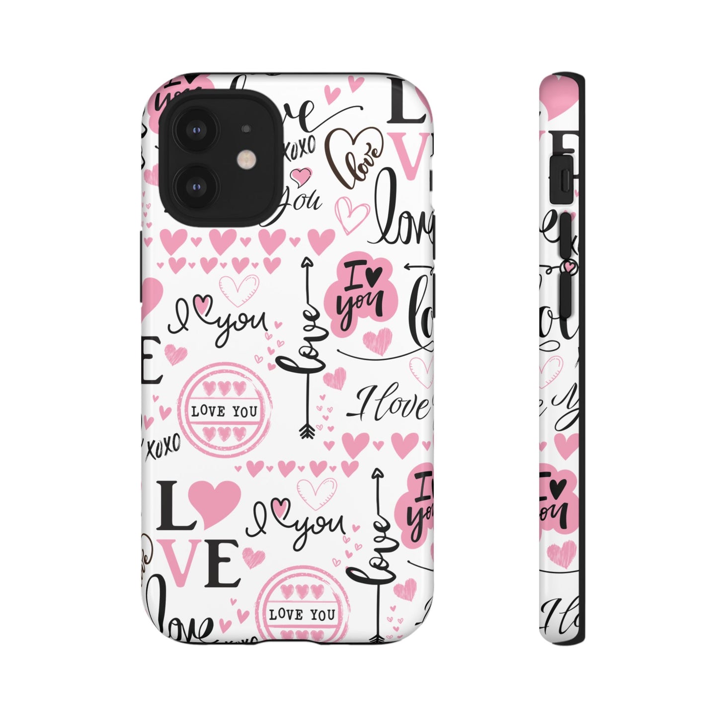 Valentine Love Pink Protective Phone Case for Iphone, Samsung and Google Devices