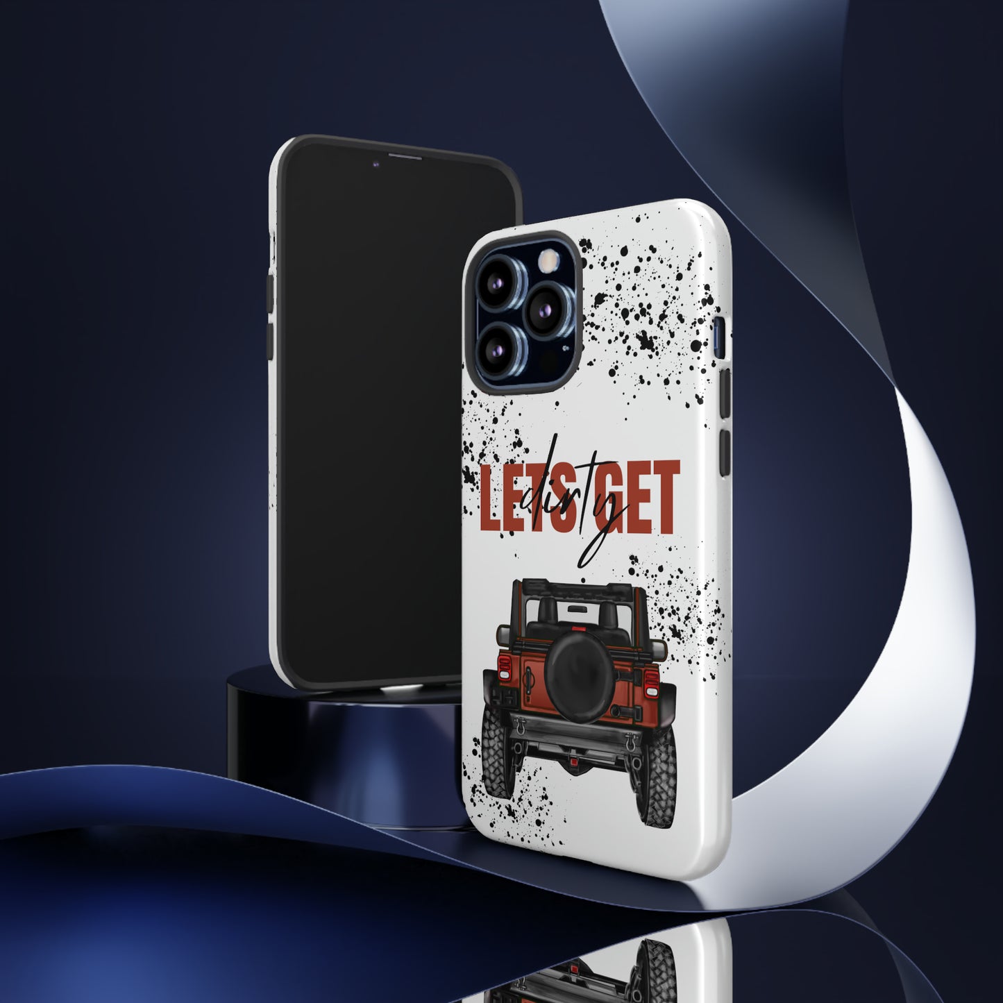 Lets Get Dirty Splatter Rust Protective Phone Case