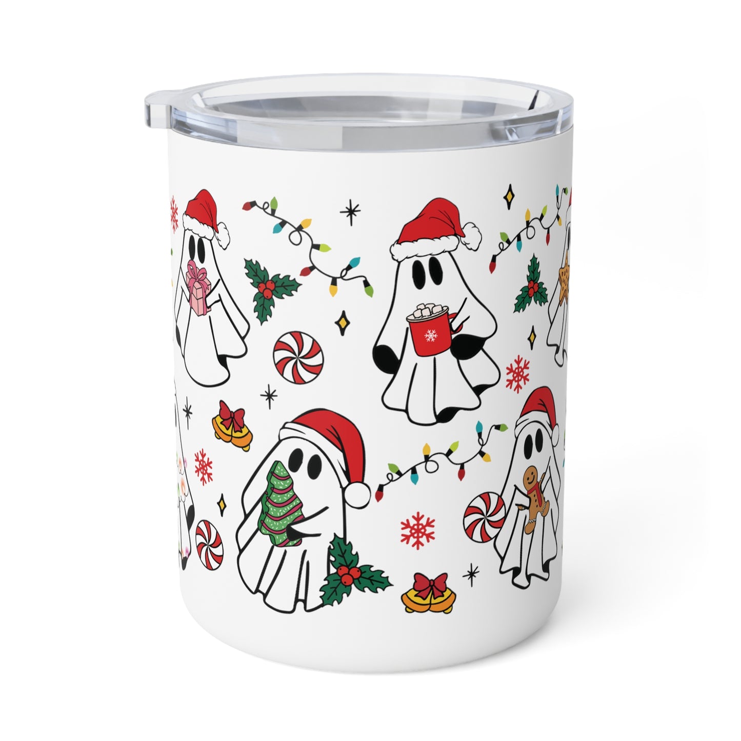 Christmas Ghosts Insulated Coffee Mug, 10oz