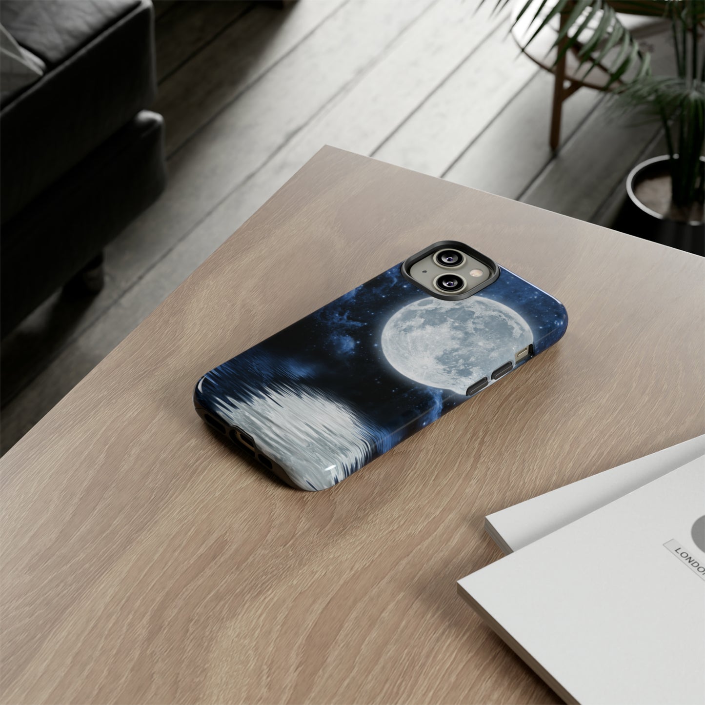 Moon Reflection Protective Phone Case for IPhone, Google and Samsung Phones