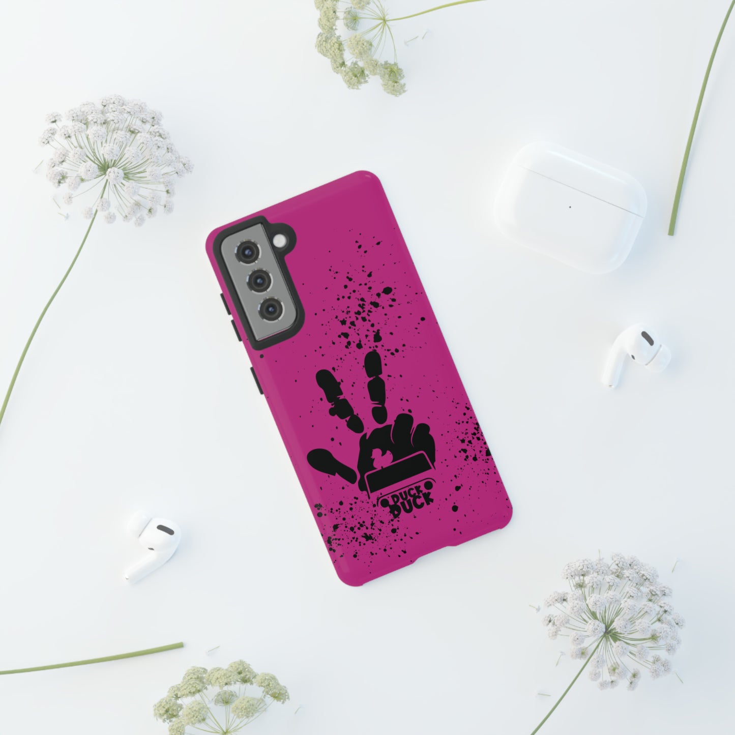 Duck Duck Hot Pink Protective Phone Case for IPhone, Samsung and Google Phone