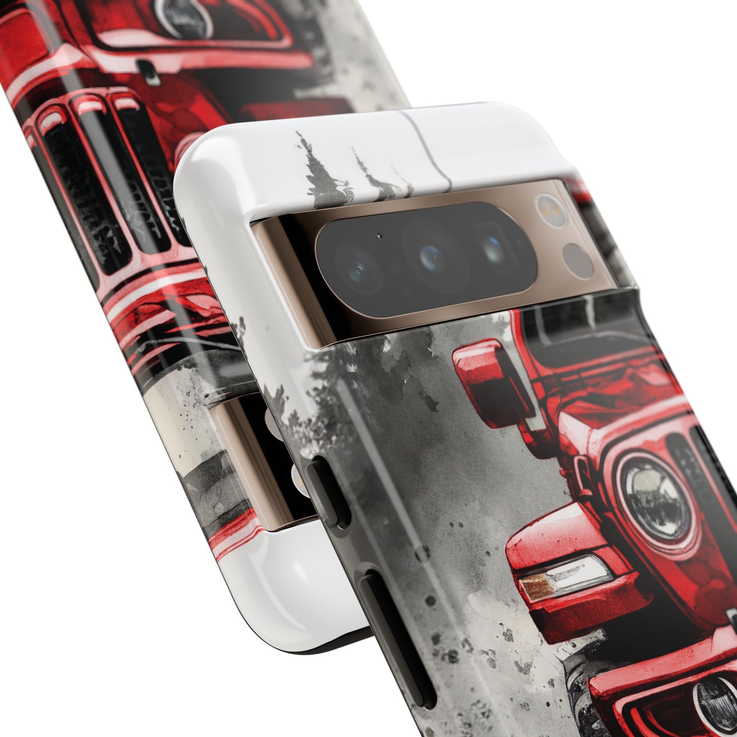 Off Road Love Red Wrangler Protective Phone Case for Iphone, Samsung and Google Phones