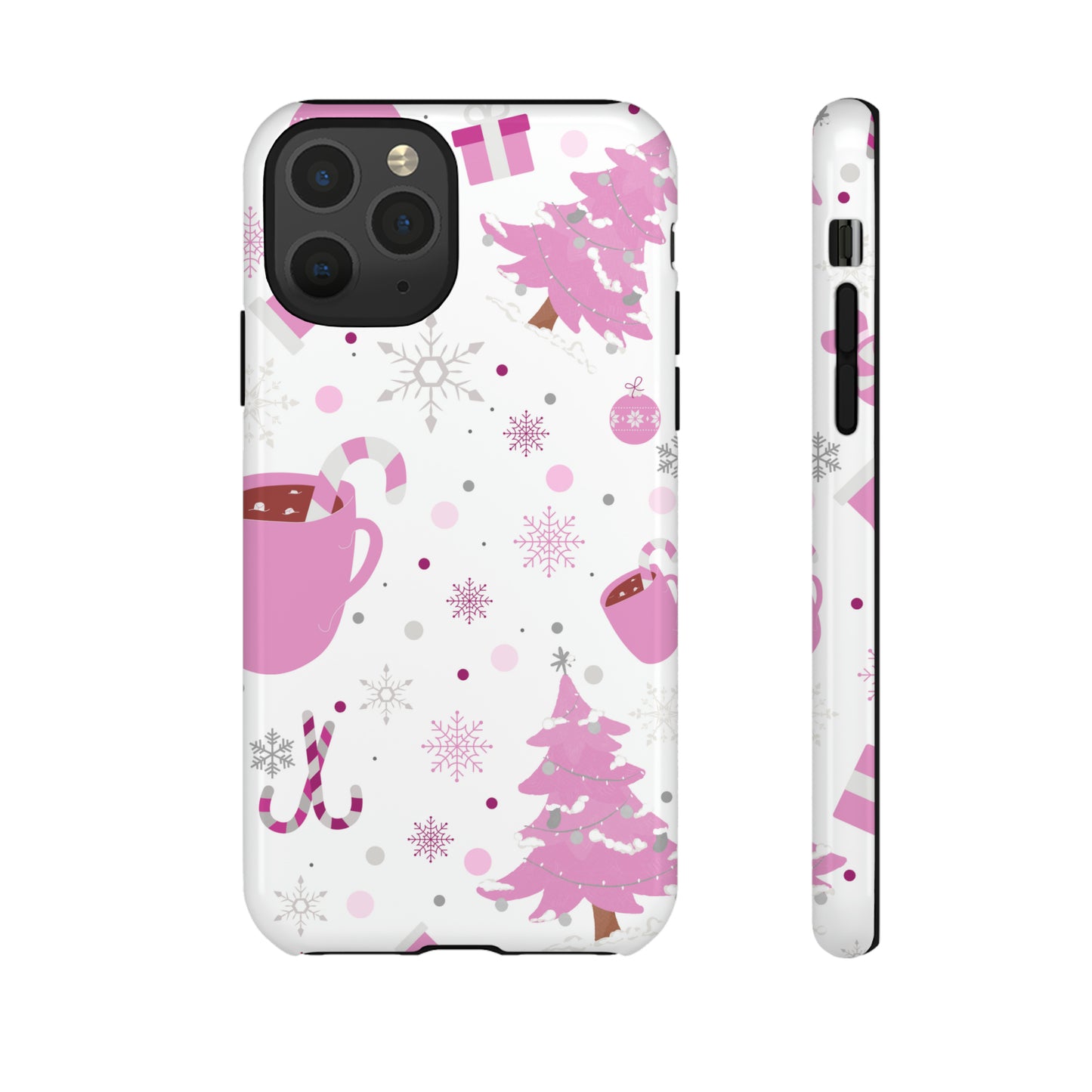 Pink Christmas Protective Case for Iphone, Samsung and