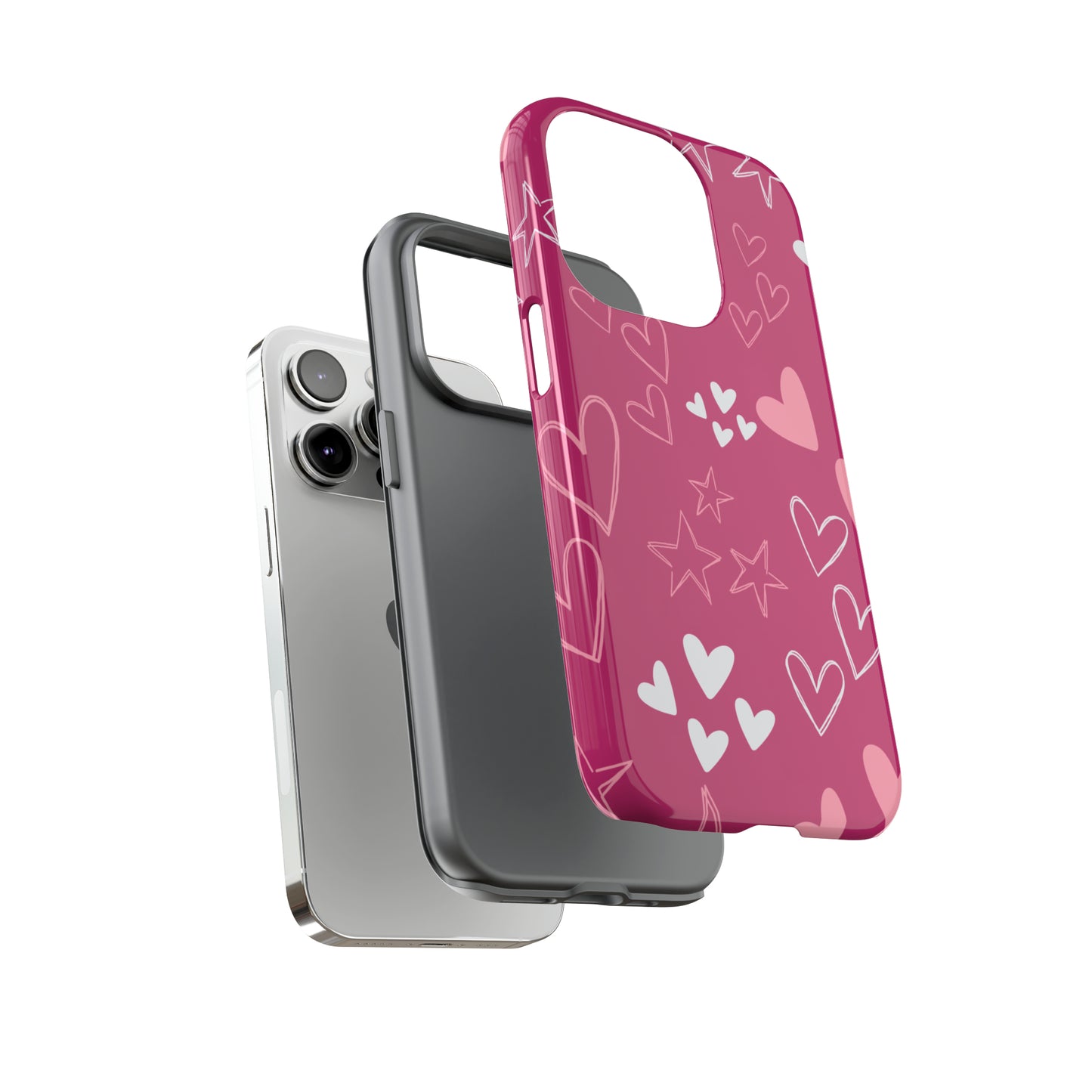 Heart and Stars Protective Case for Google, IPhone and Samsung phones