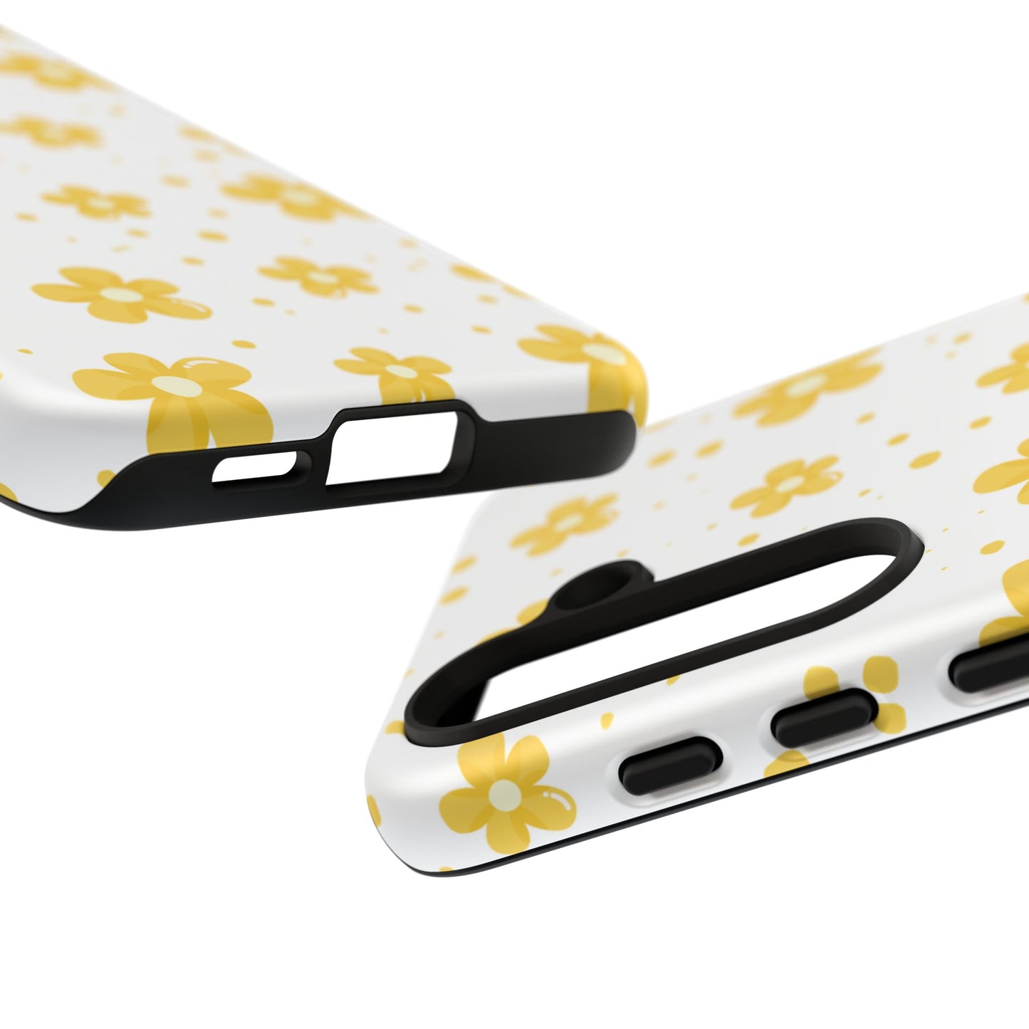 Yellow Flowers Protective Phone Case for Google, Apple and Samsung Phones