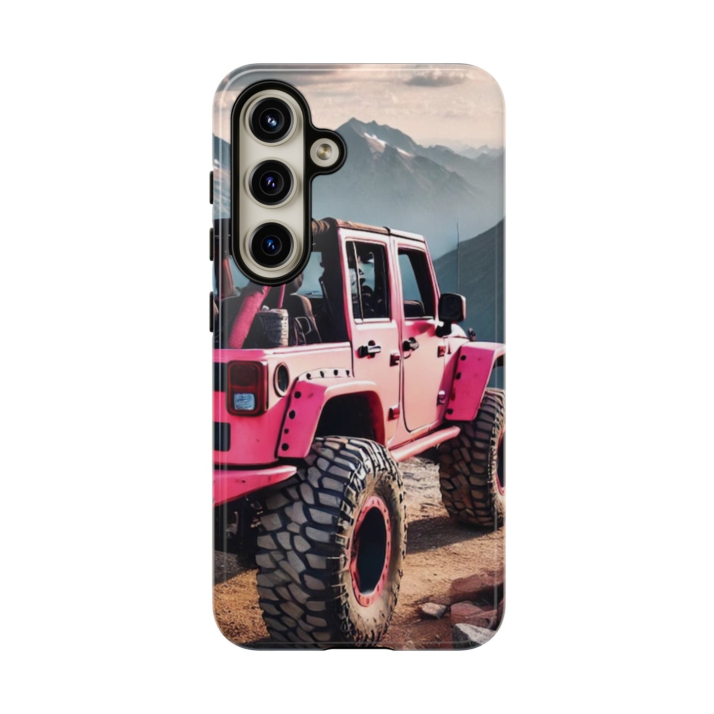 Pink Jeep Protective Phone Case