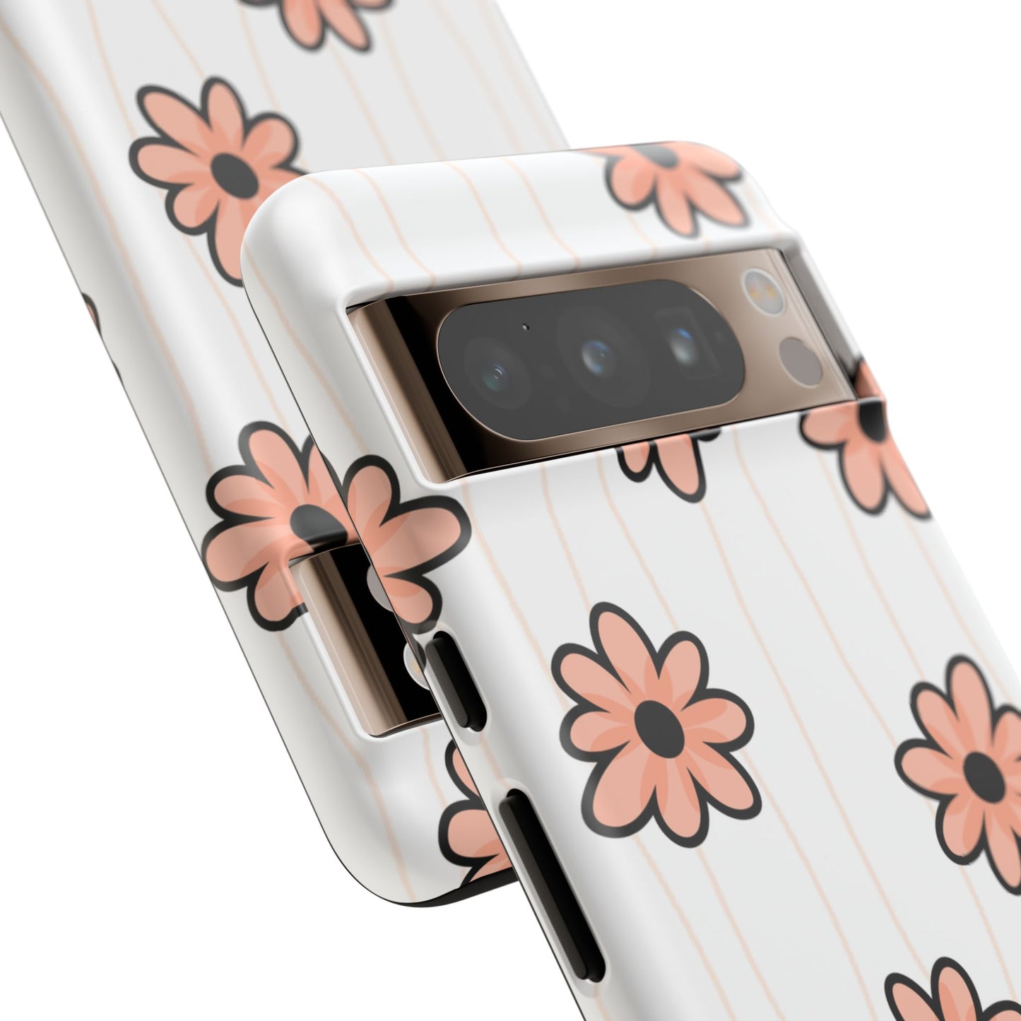 Pink Flowers Protective Phone Case