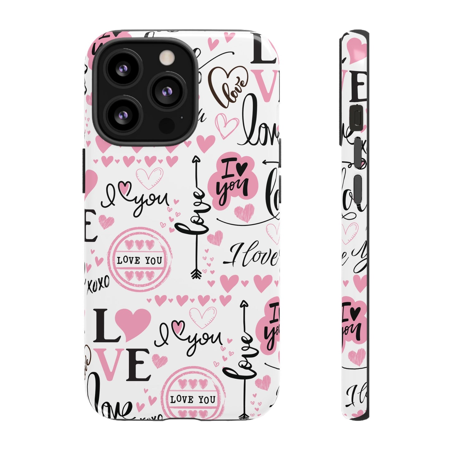 Valentine Love Pink Protective Phone Case for Iphone, Samsung and Google Devices