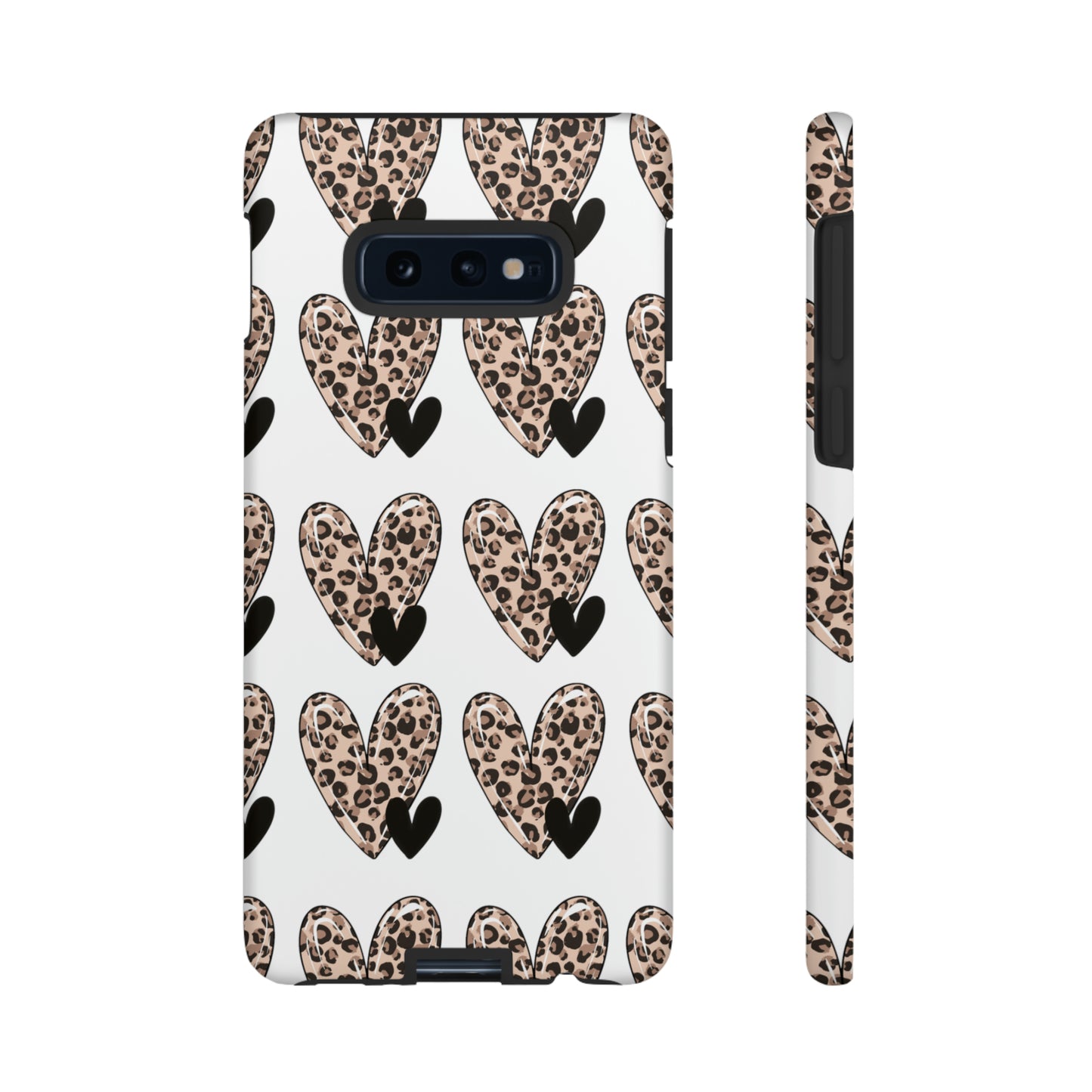 Leopard Hearts Protective Case for IPhone. Samsung and Google phones