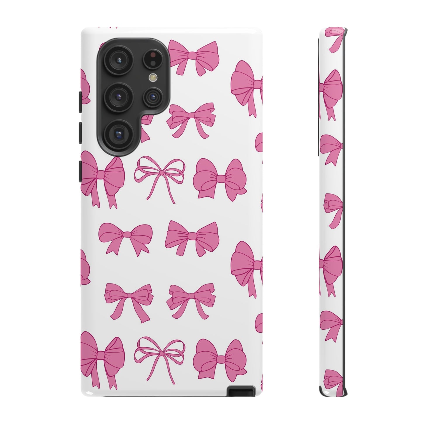 Pink Bows Protective Phone Case for Iphone, Samsung and Google Phones