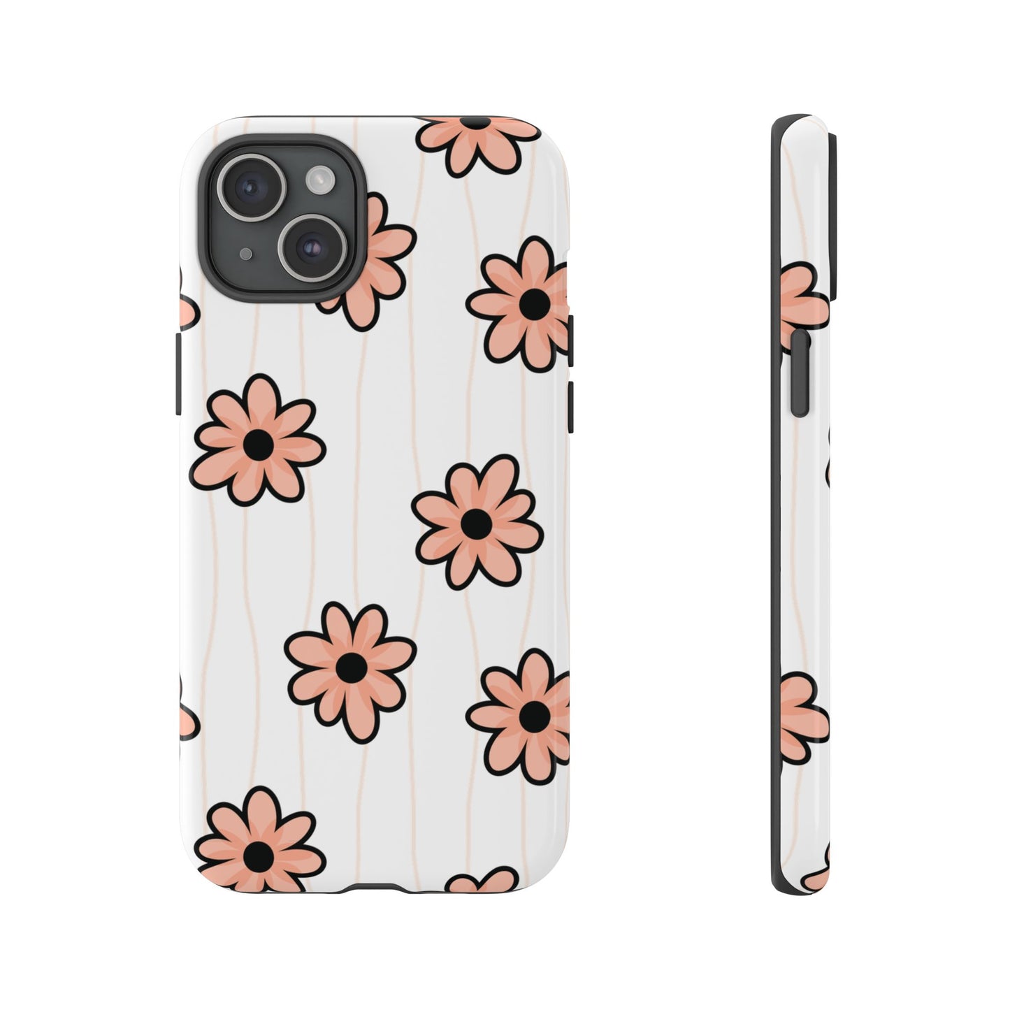 Pink Flowers Protective Phone Case