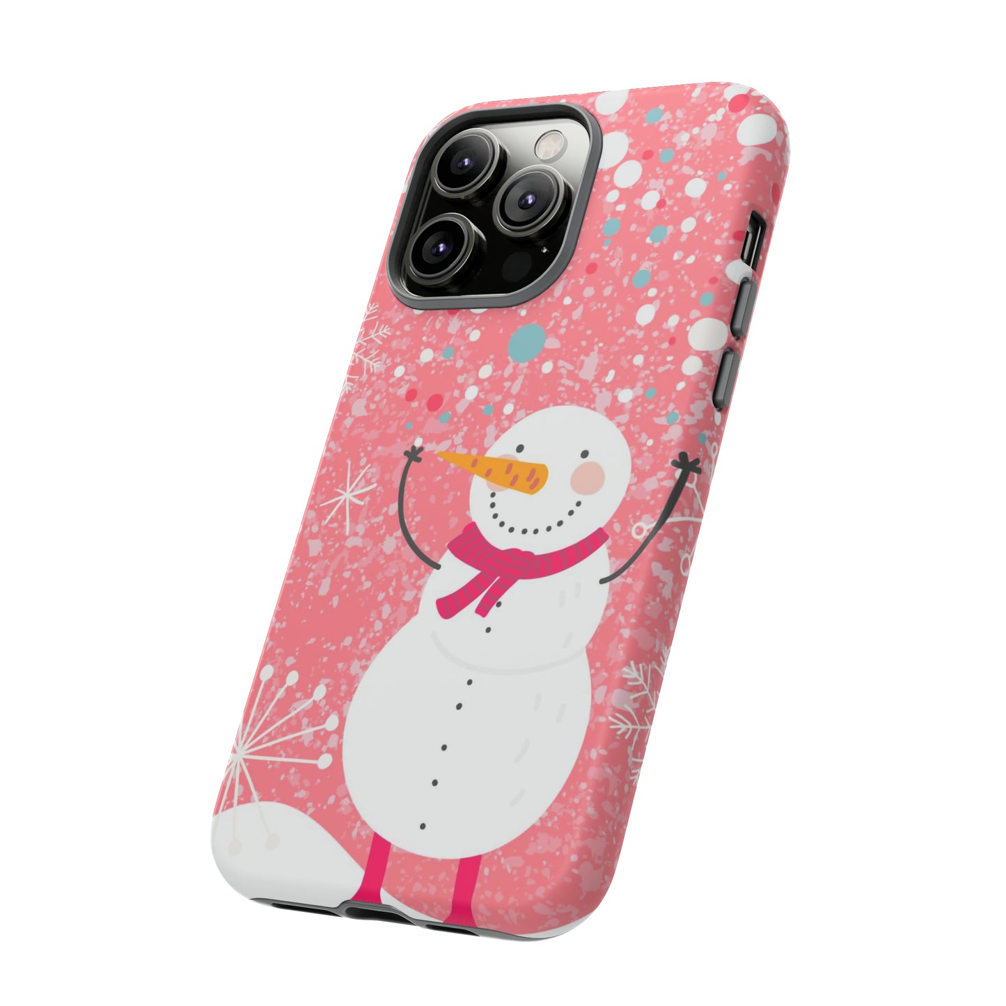 Pink Snowman Protective Case for Iphone, Samsung and a Google phones