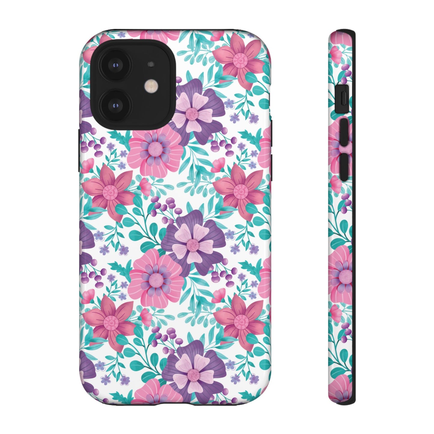 Pastel Flowers Protective Phone Case