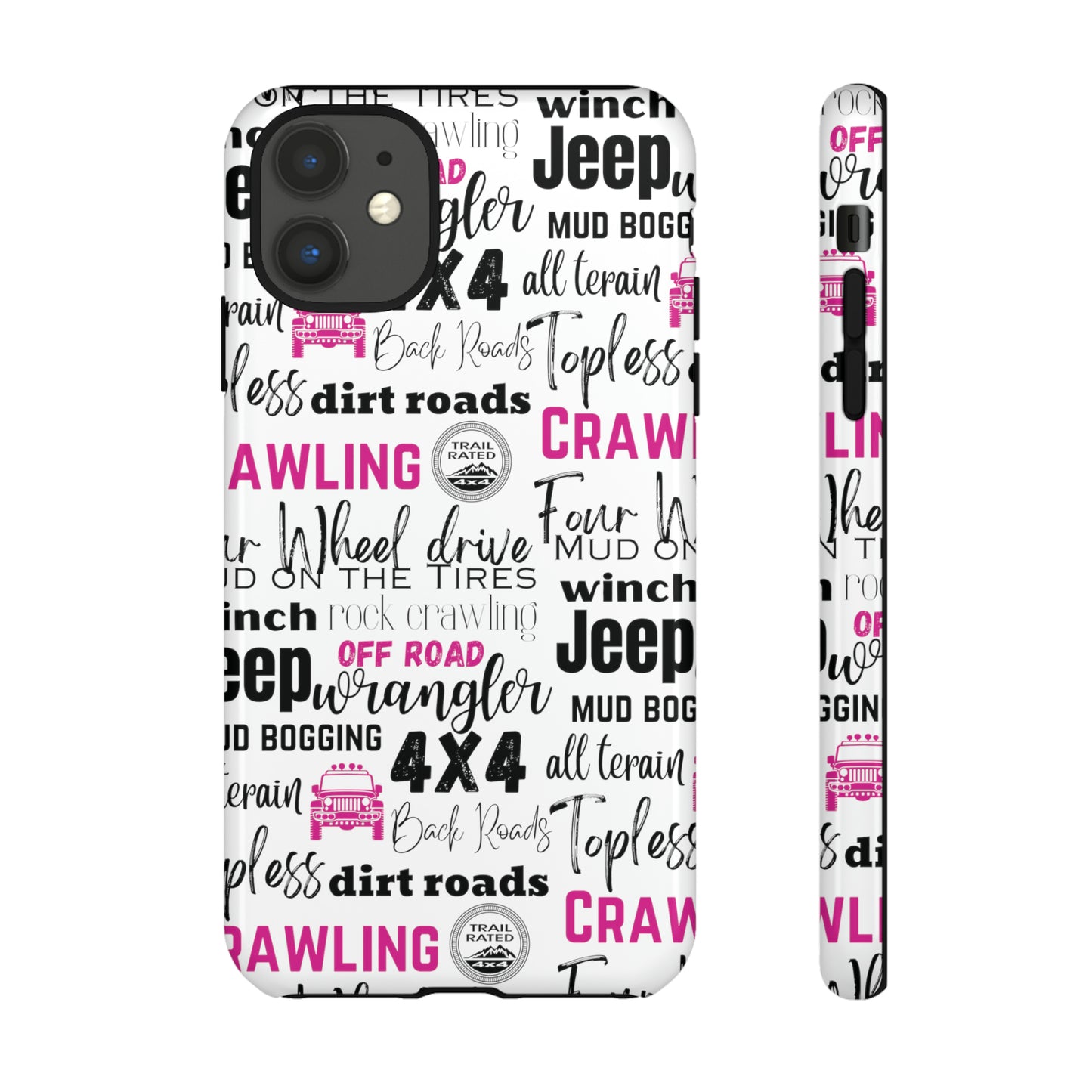 Off Road Subway Art Splash of Pink Protective Phone Case for Iphone, Samsung and Google Phones