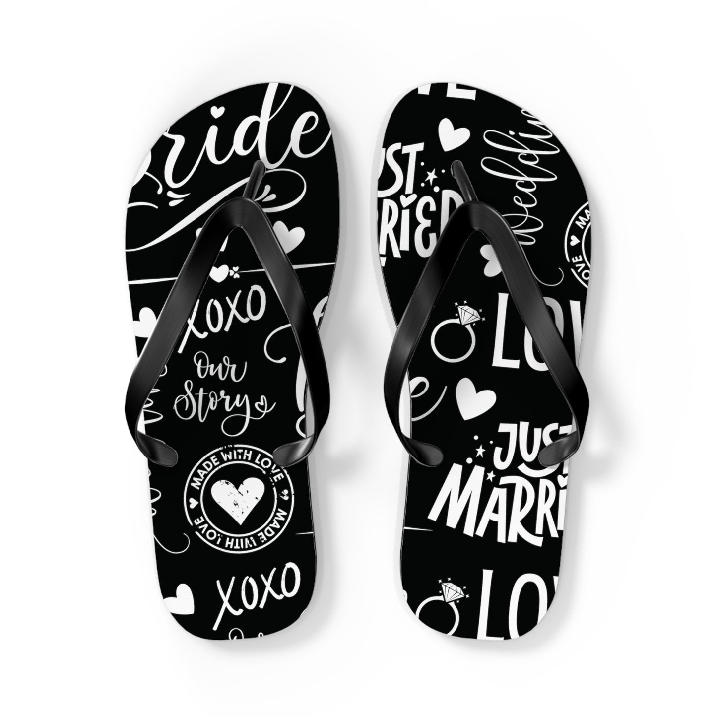 Bride Just Married Flip Flops