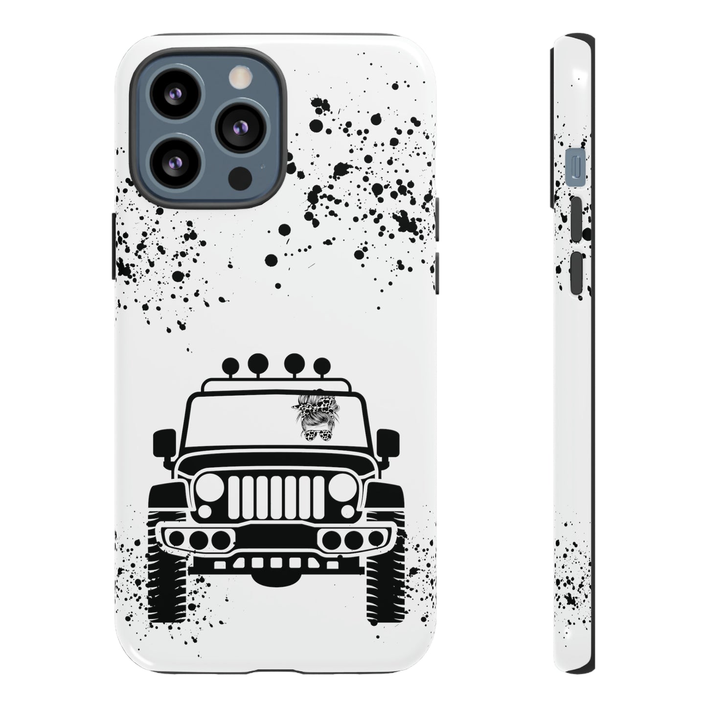 Off Road Girl Cow Print Shades Protective Phone Case for Iphone, Samsung and Google Phones