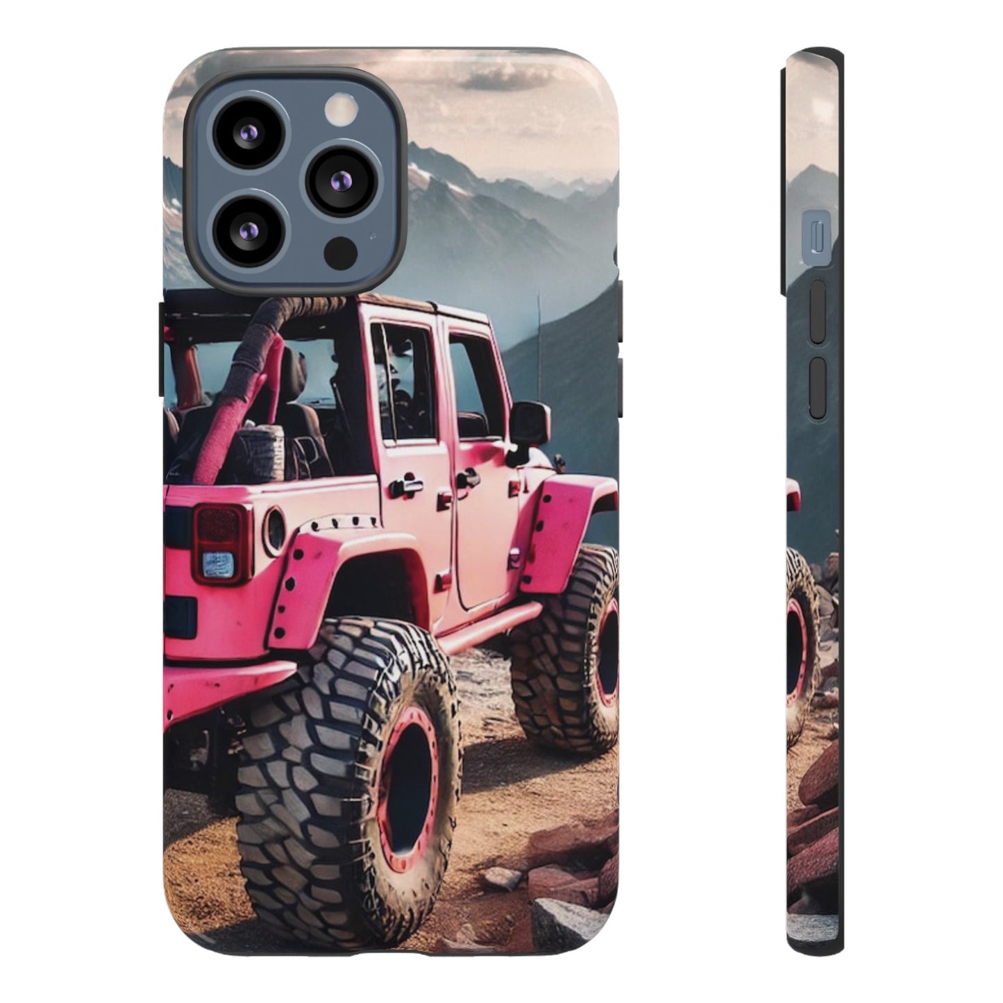 Pink Jeep Protective Phone Case