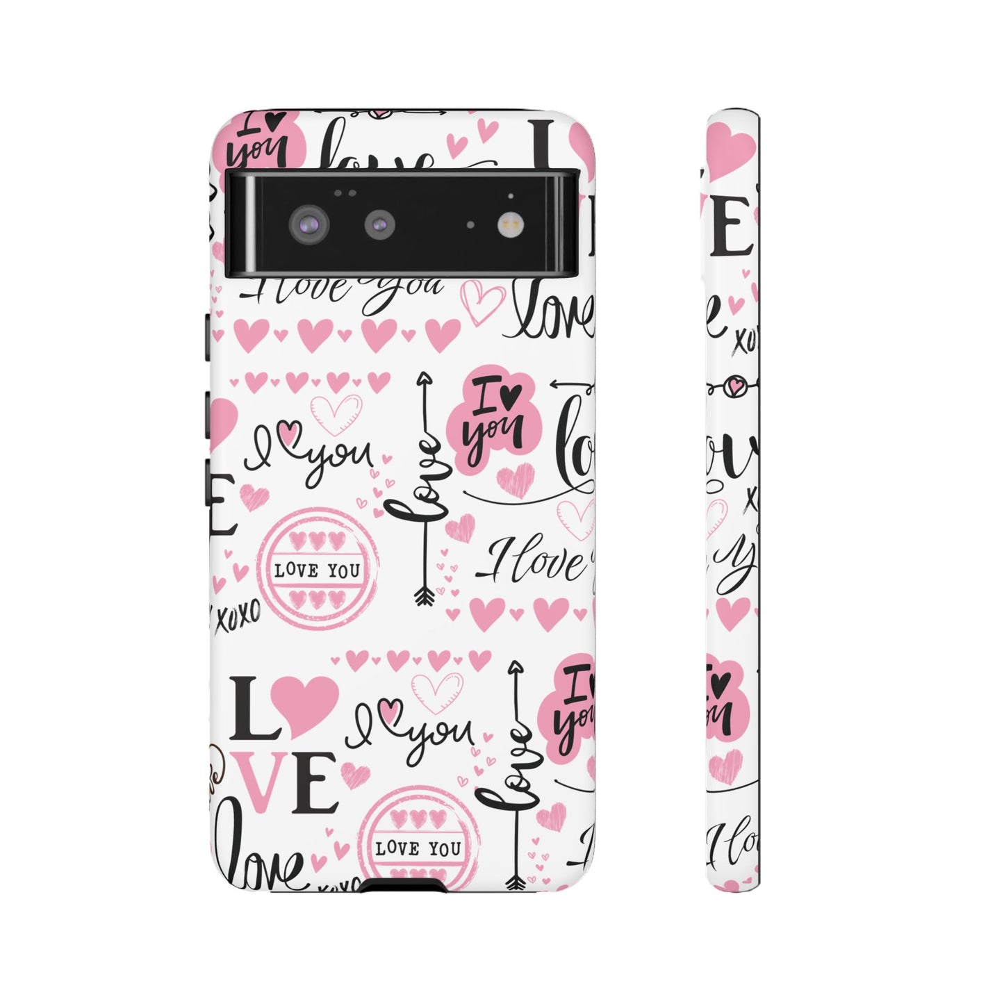 Valentine Love Pink Protective Phone Case for Iphone, Samsung and Google Devices