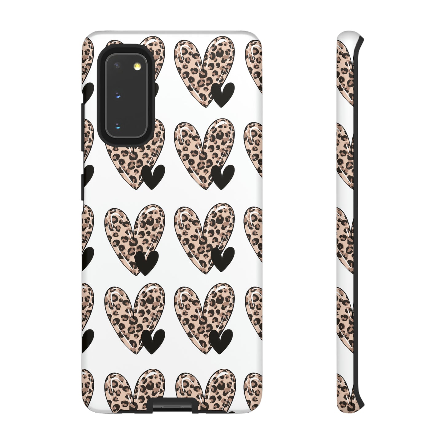 Leopard Hearts Protective Case for IPhone. Samsung and Google phones