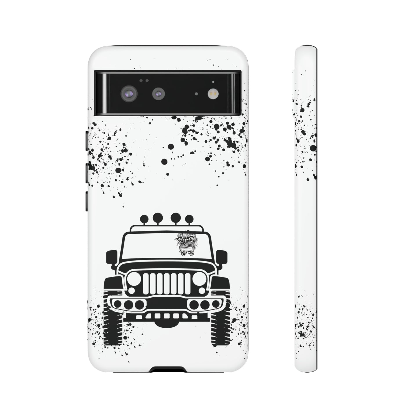 Off Road Girl Cow Print Shades Protective Phone Case for Iphone, Samsung and Google Phones