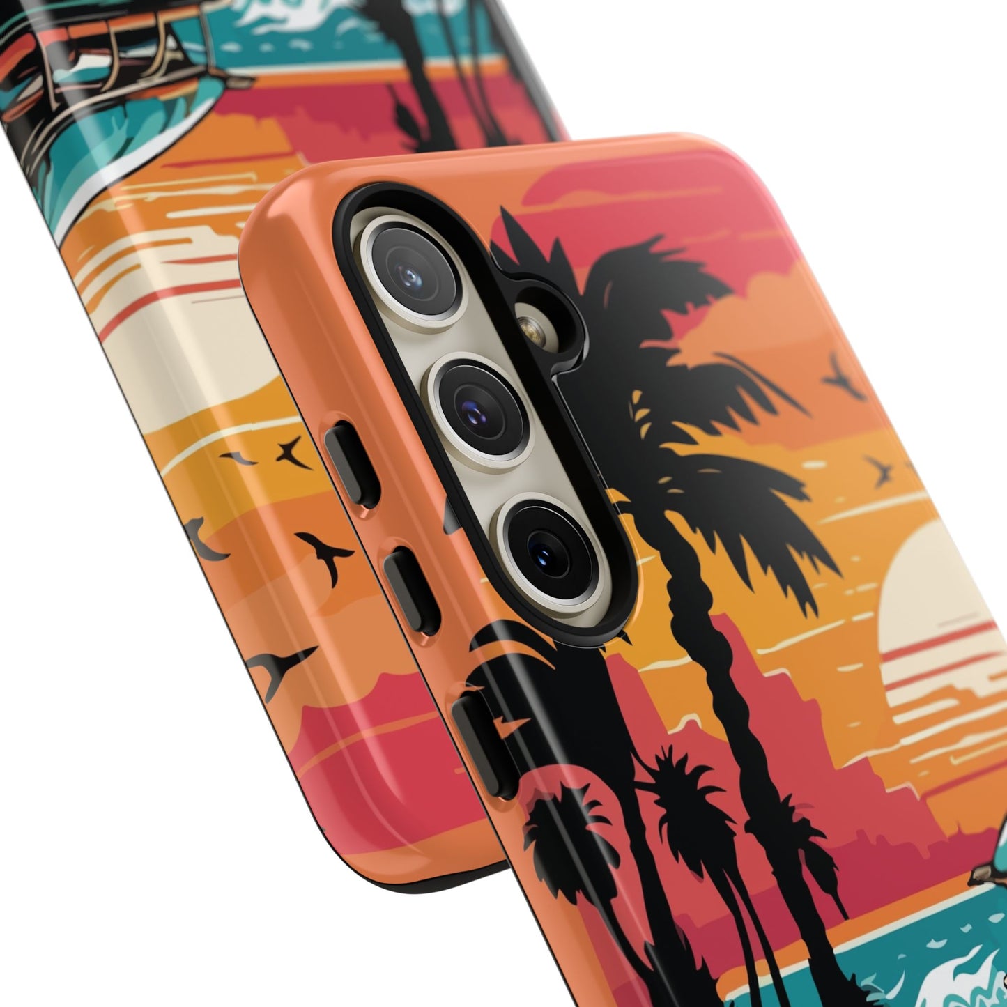 Summer Retro Sunset Protective Phone Case