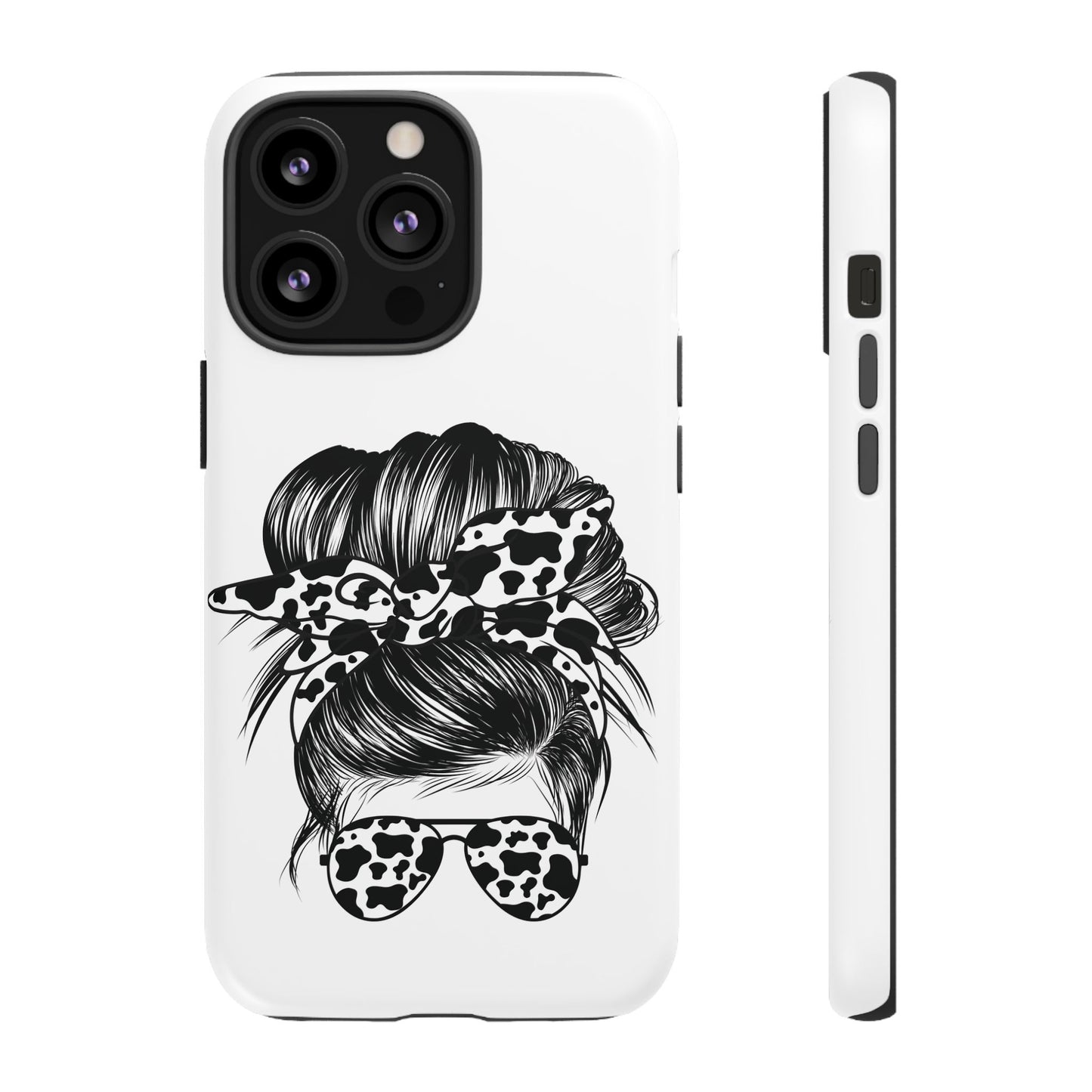 Cow Print Woman Mom Wife Protective Phone Case for Iphone, Samsung and Google Phones