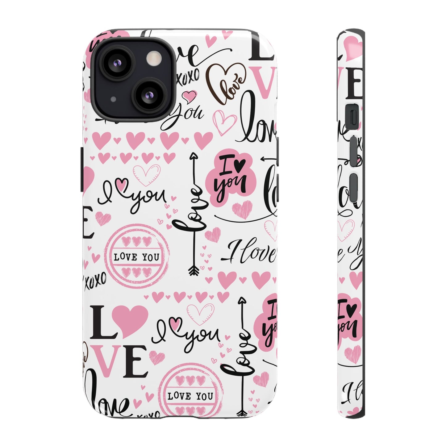 Valentine Love Pink Protective Phone Case for Iphone, Samsung and Google Devices