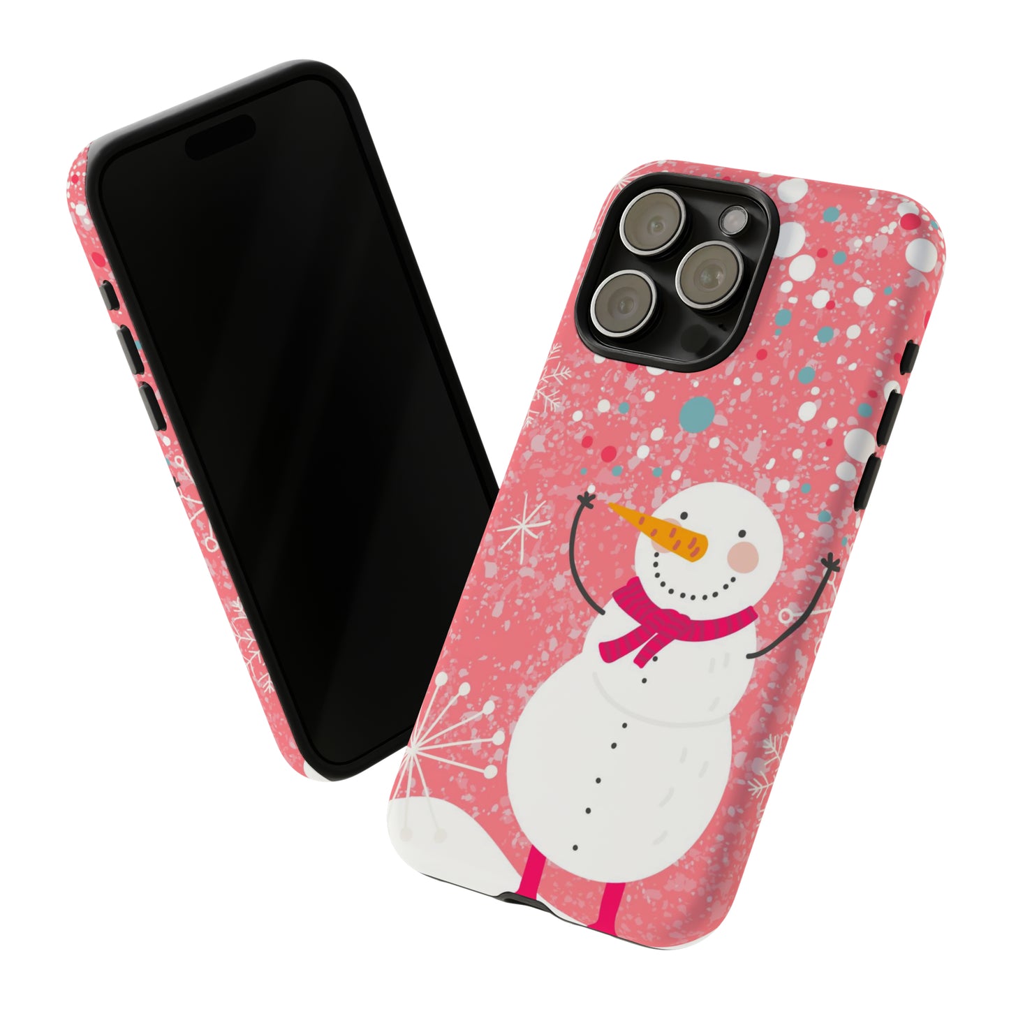 Pink Snowman Protective Case for Iphone, Samsung and a Google phones