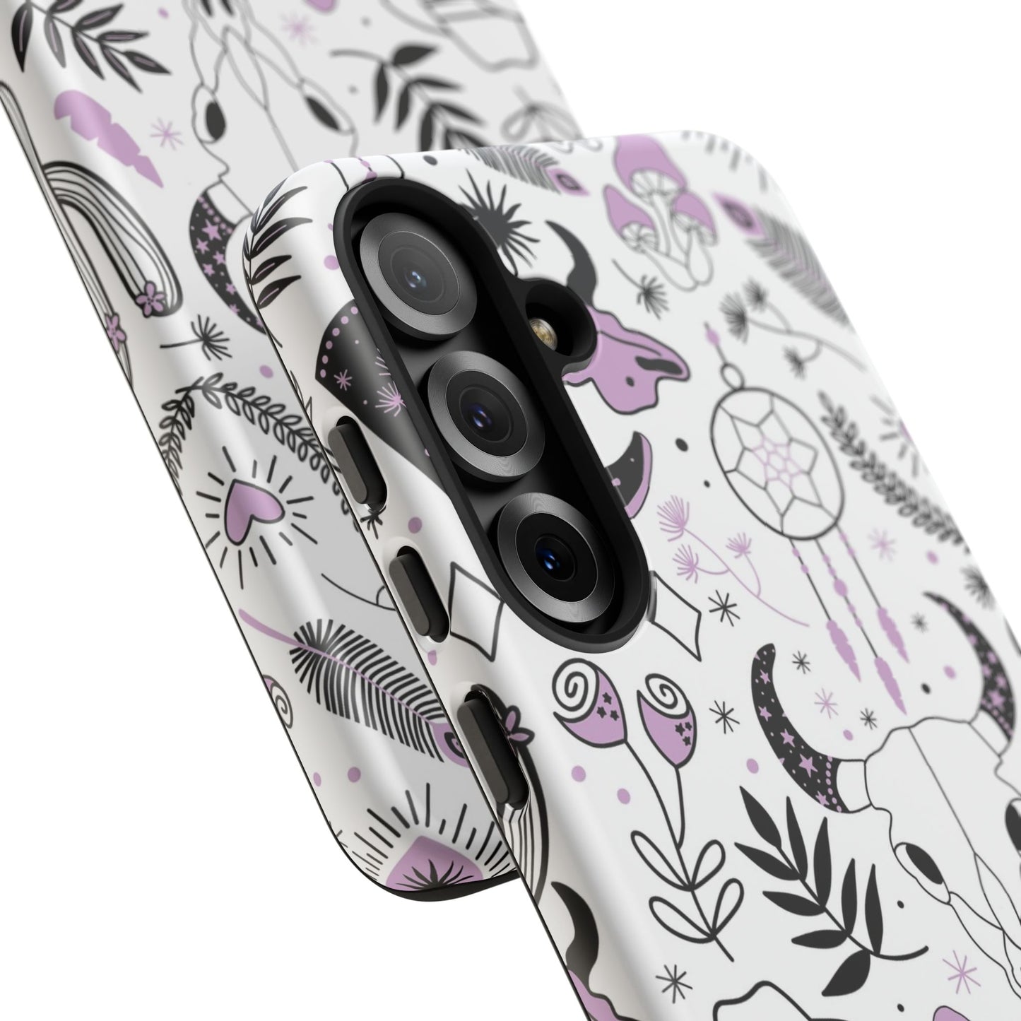 Purple and Black Western Protective Drop Proof Case Iphone, Samsung and Google phones